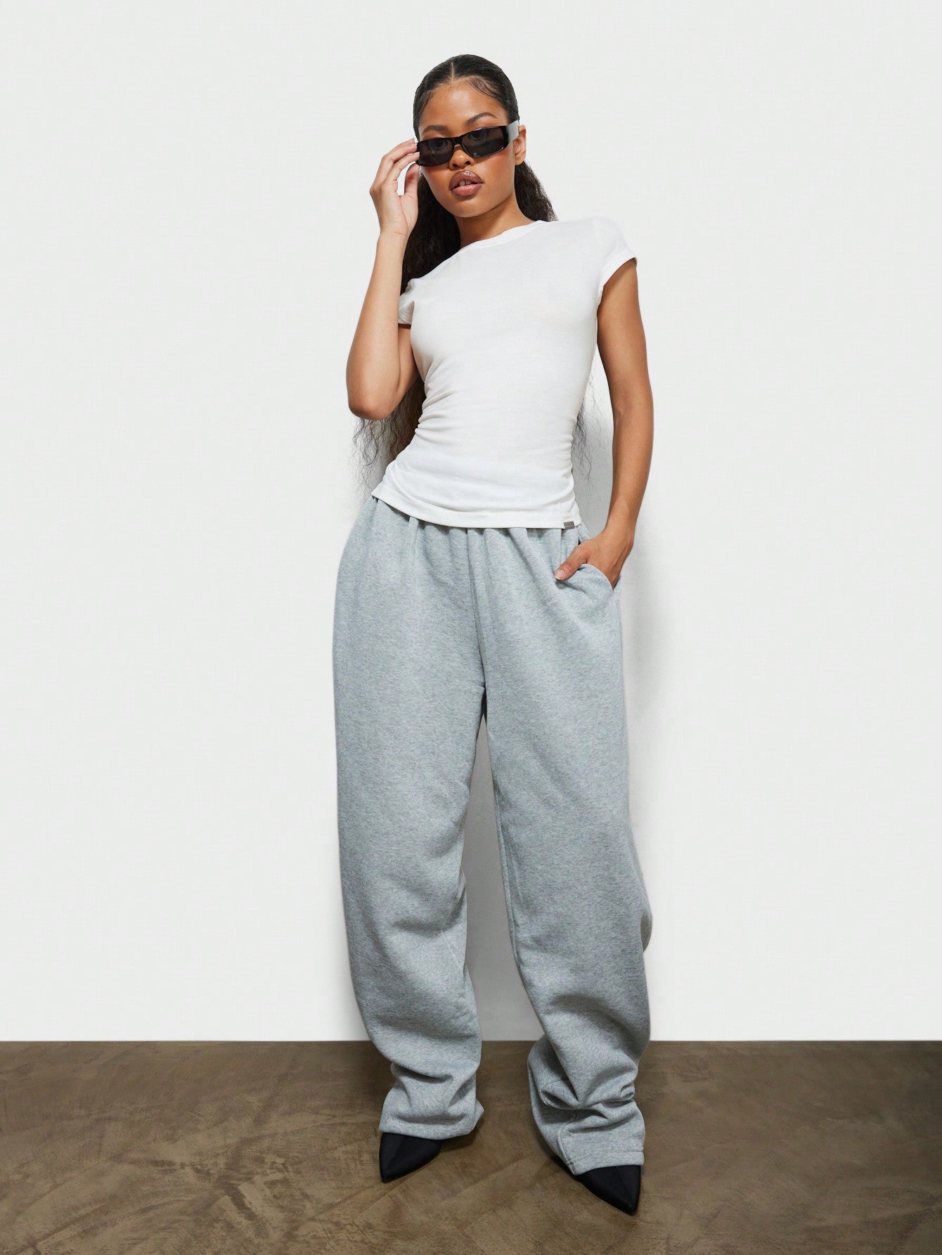 SUMWON WOMEN Pull On Loose Fit Baggy Essential Sweatpants