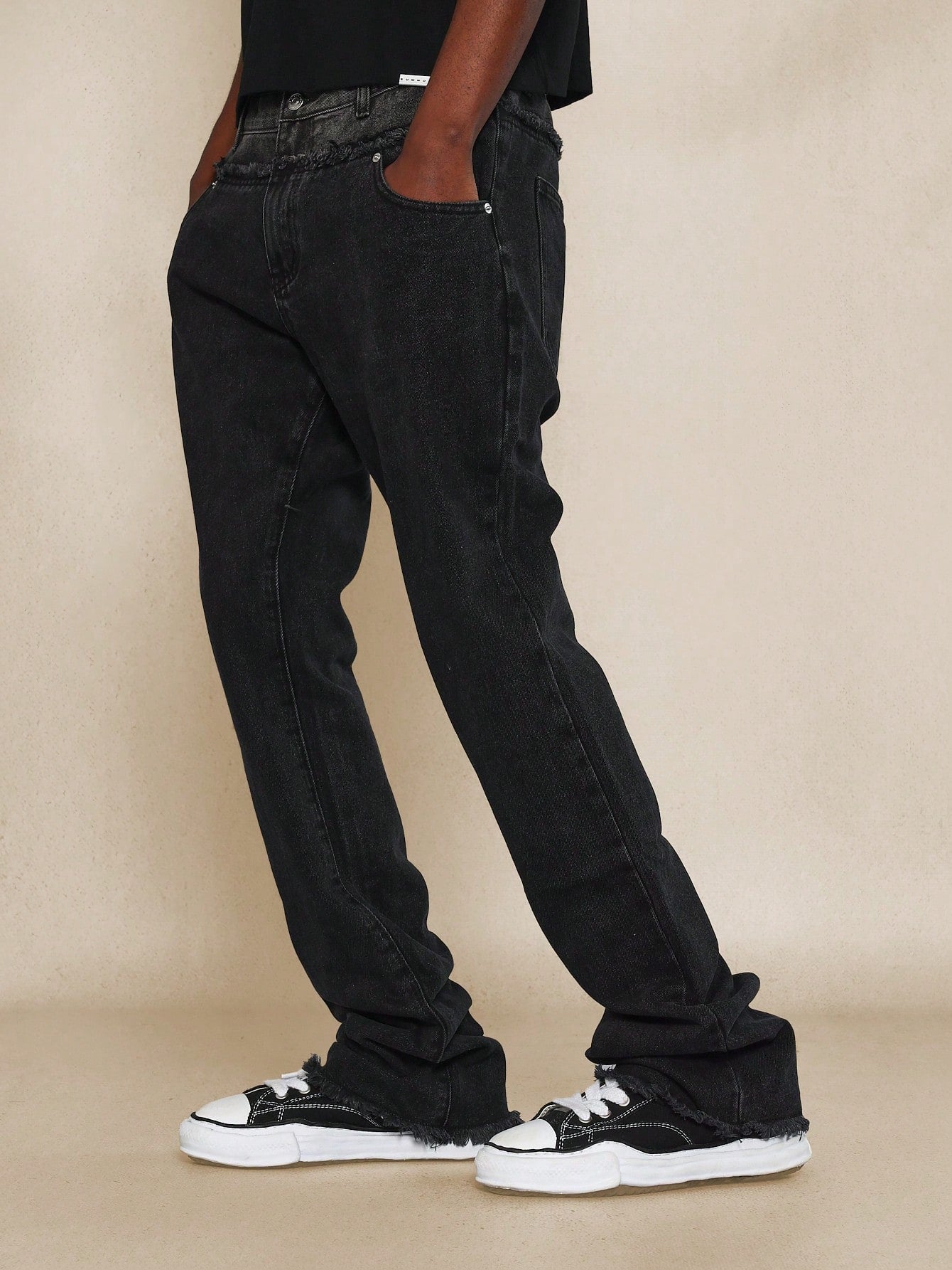 Flare Fit Double Waistband Jean