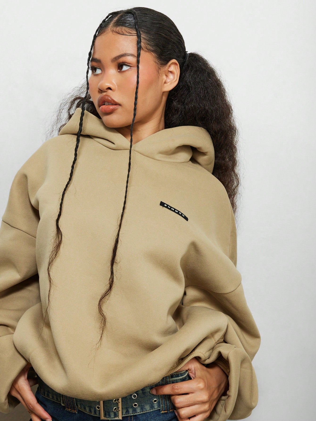 SUMWON WOMEN Oversized Fit Overhead Hoodie