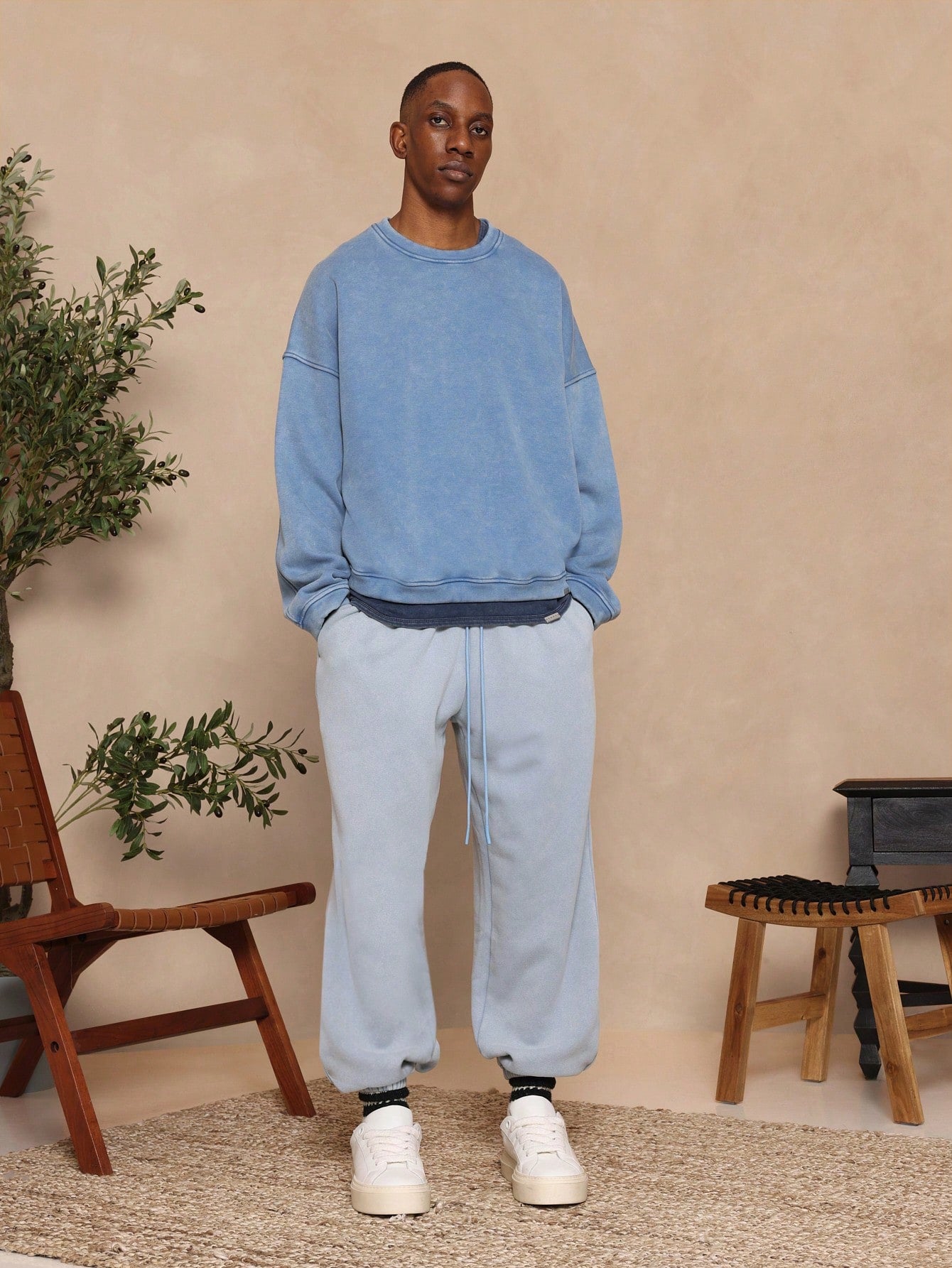 Oversized Fit Essential Premium Washed Sweatshirt