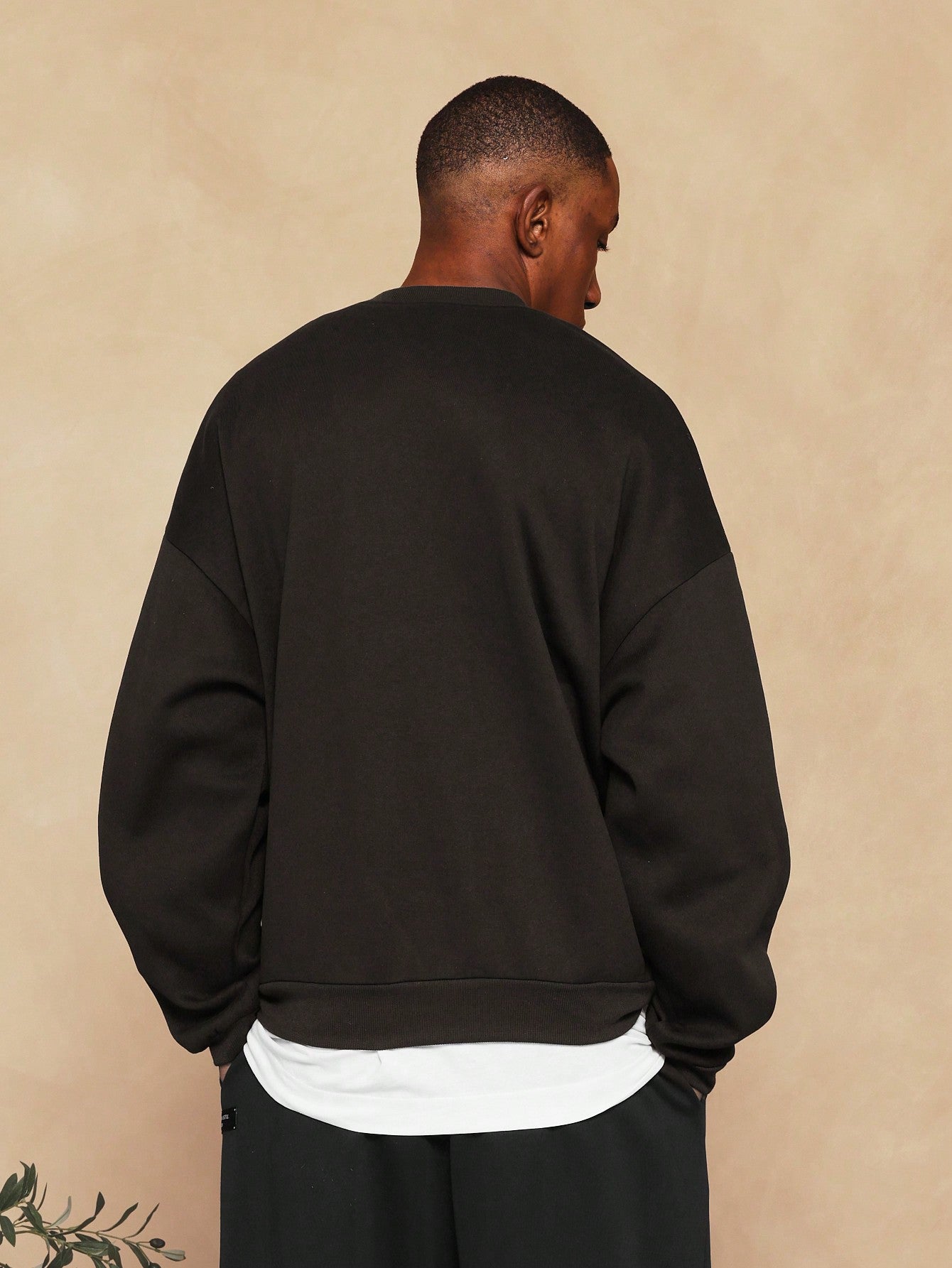 Oversized Fit Heavyweight Essential Sweatshirt With Side Pocket