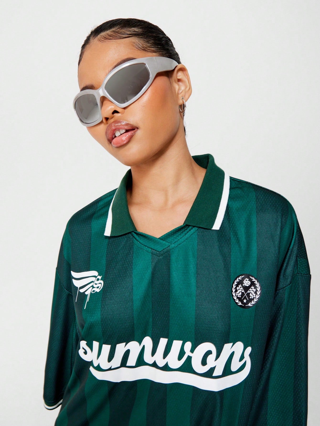 SUMWON WOMEN Oversized Baller Graphic T-Shirt Dress