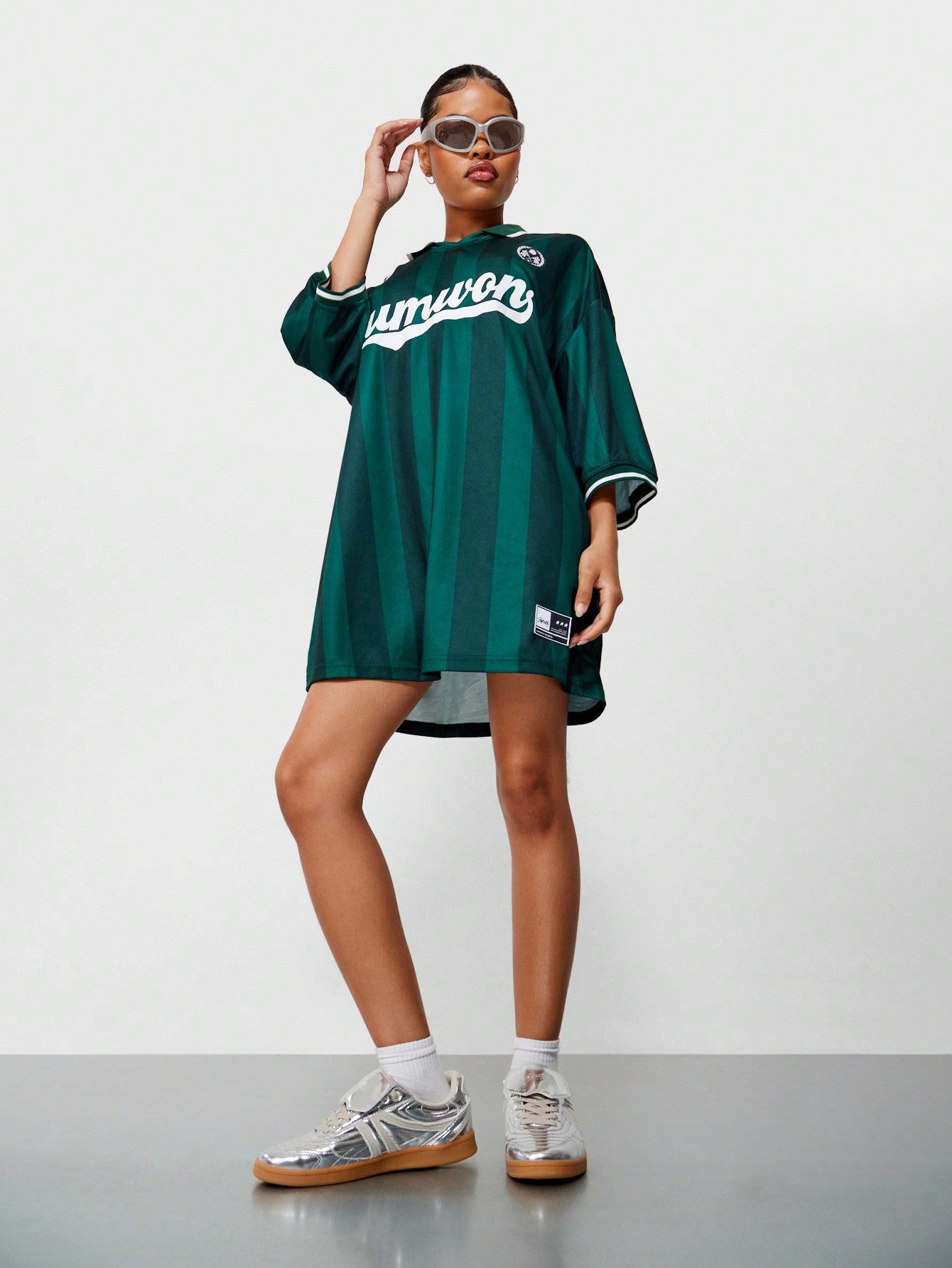 SUMWON WOMEN Oversized Baller Graphic T-Shirt Dress