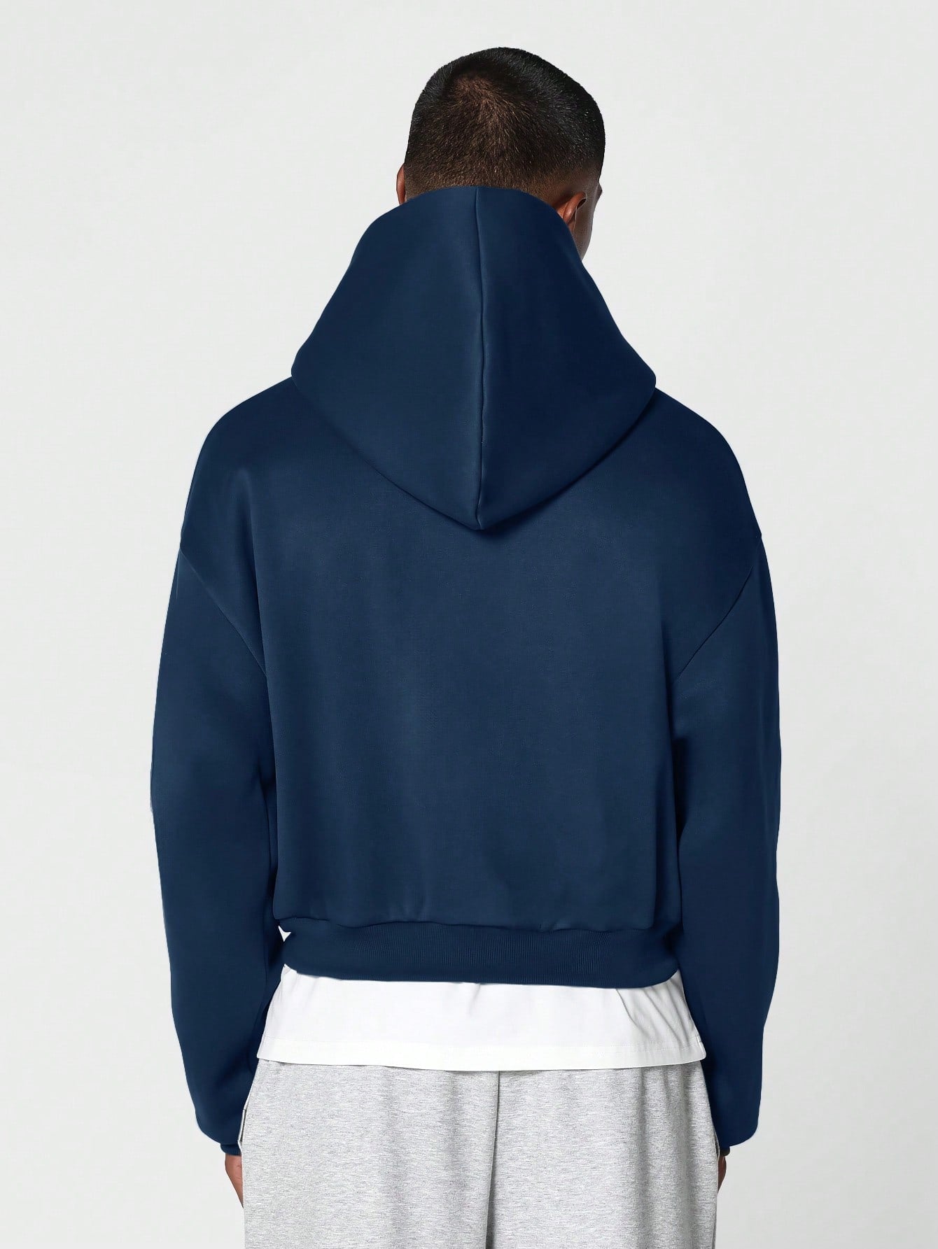 Crop Fit Essential Zip Through Hoodie