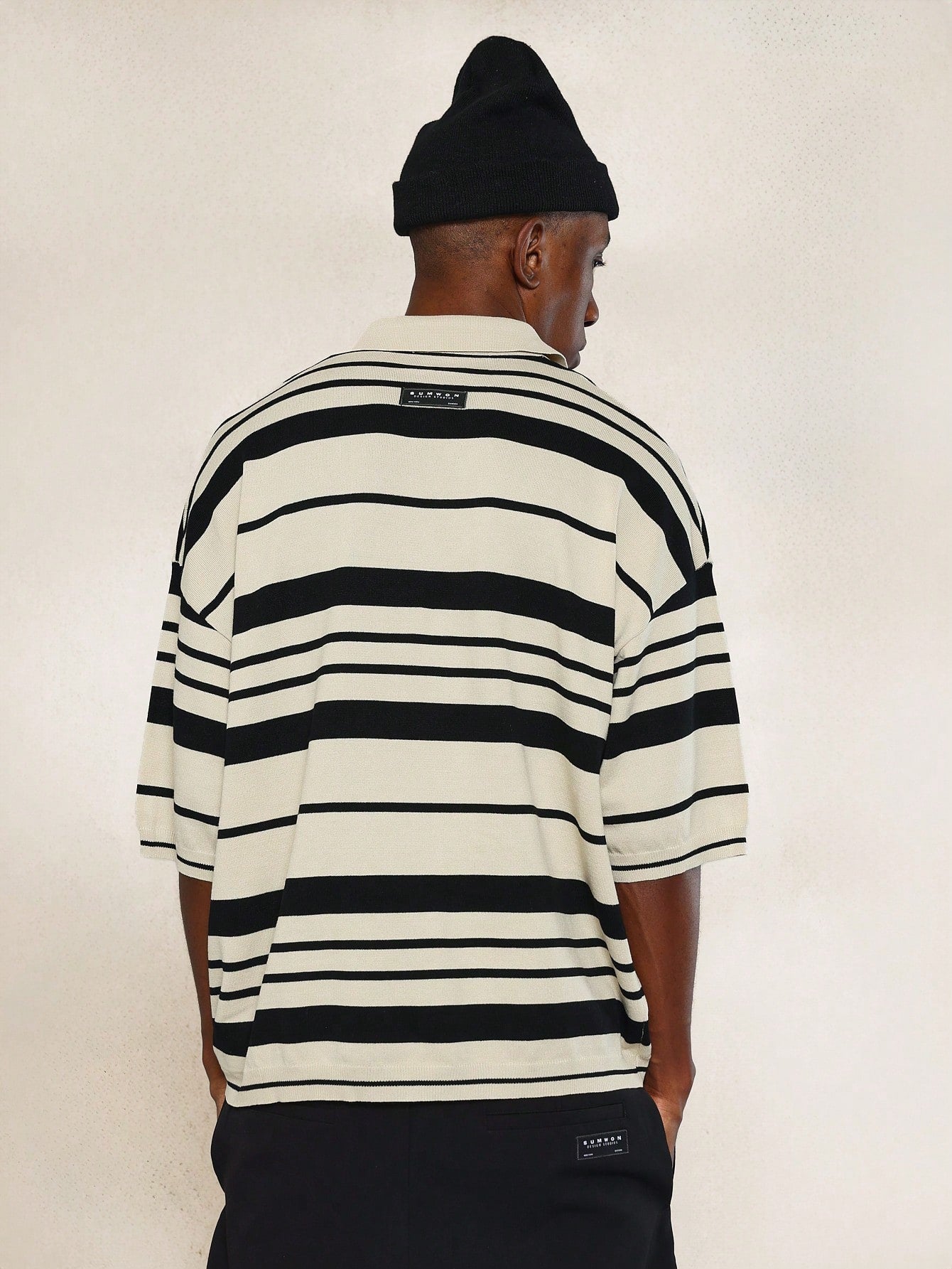 Regular Fit Stripe Polo Knit Shirt