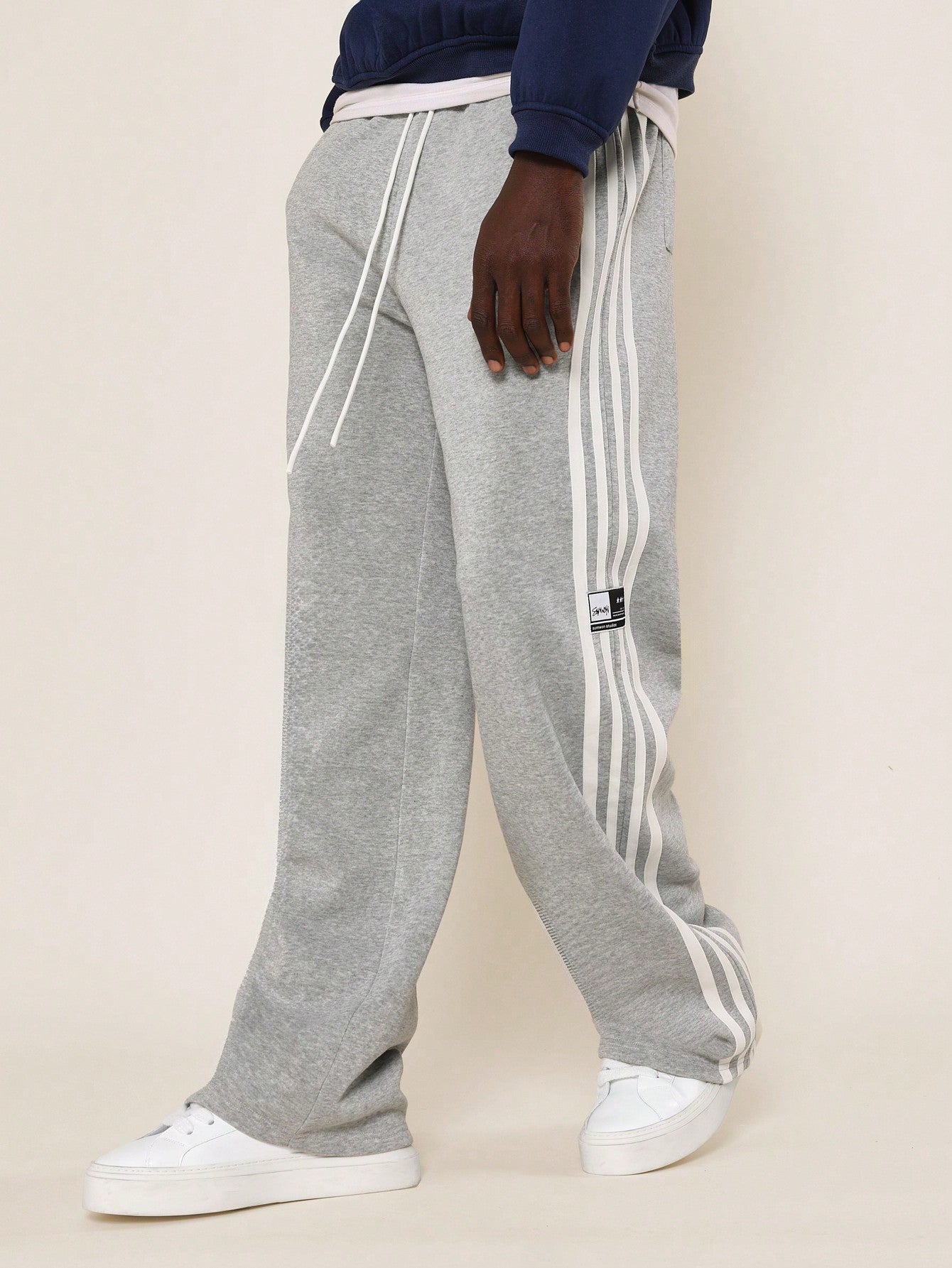 Drop Crotch Side Stripe Tape Sweatpants