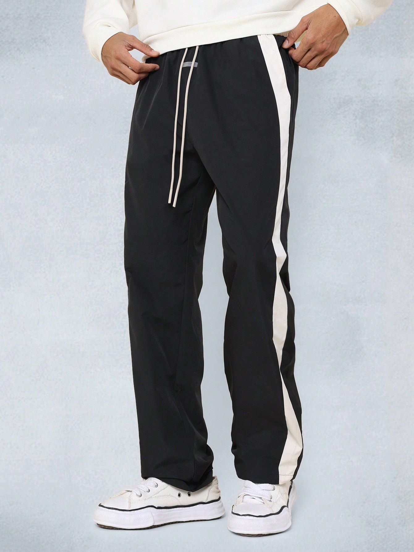 Straight Fit Colour Block Nylon Pant