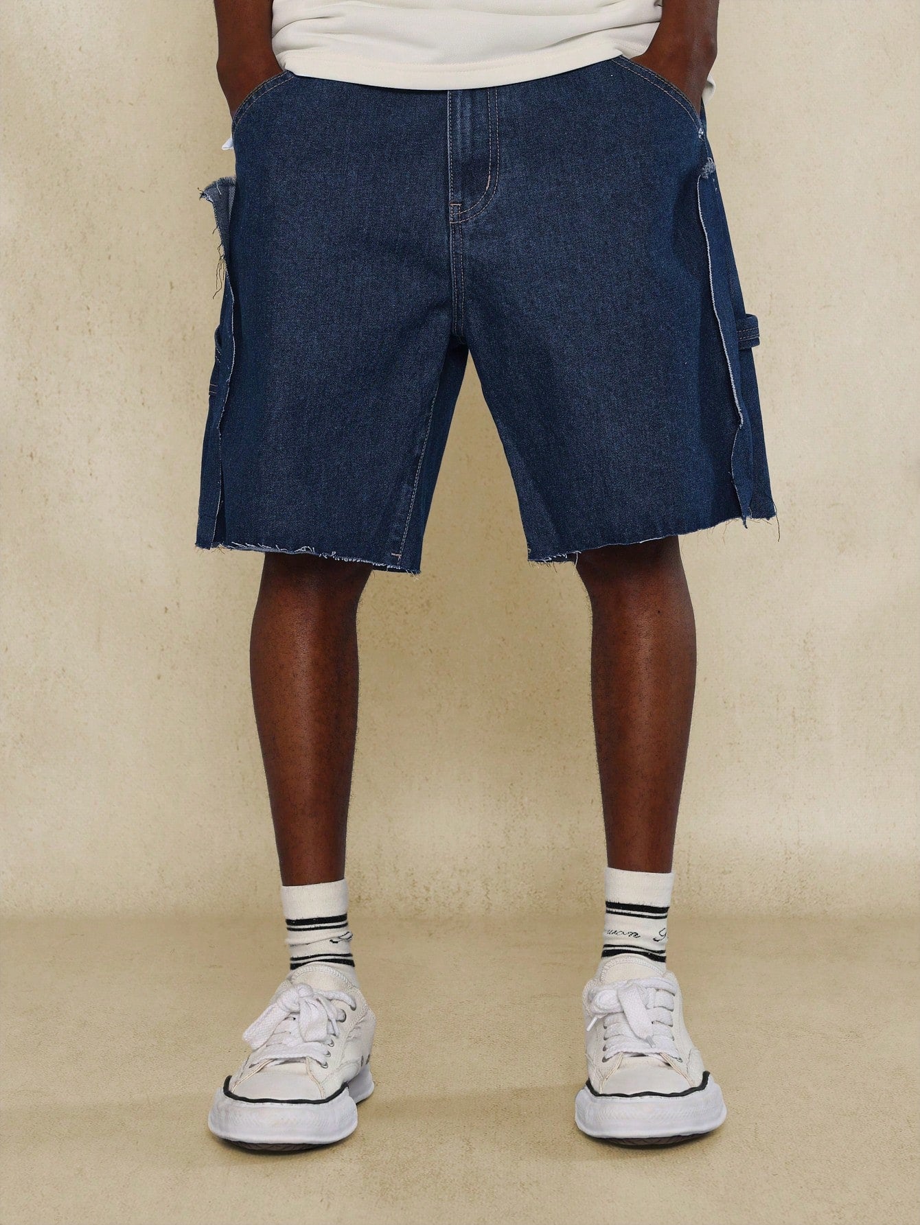 Raw Edge Denim Carpenter Short