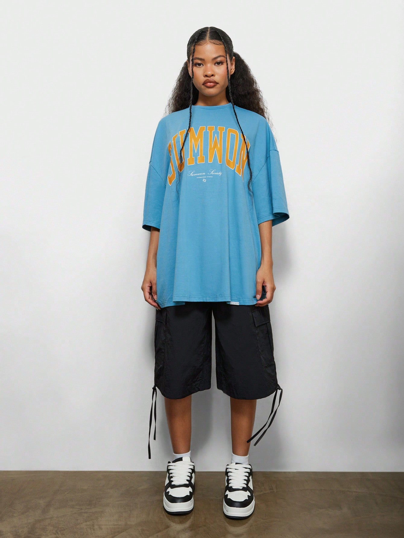 SUMWON WOMEN Oversized Graphic Print Tee