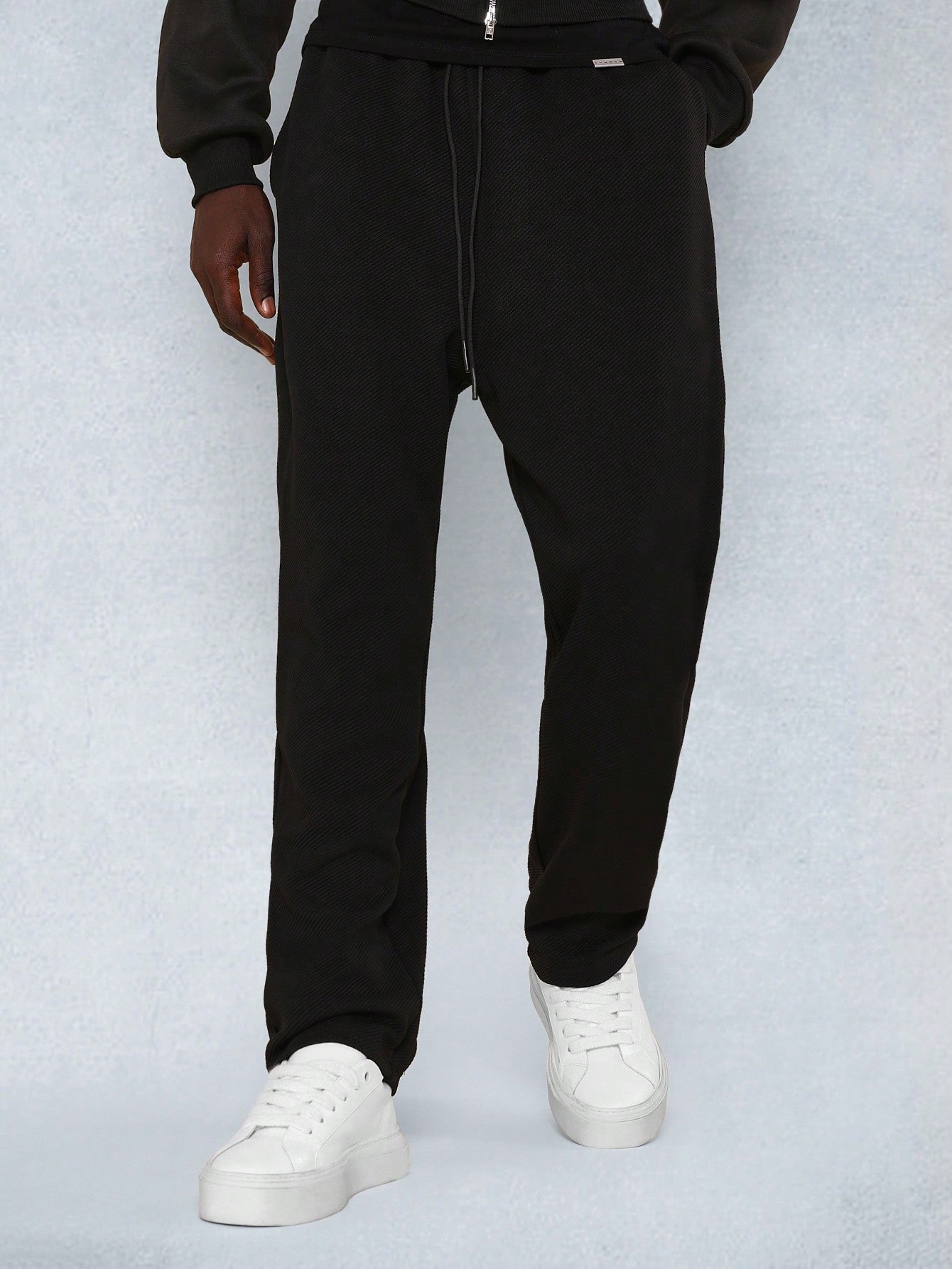 Straight Fit Textured Tapered Jogger