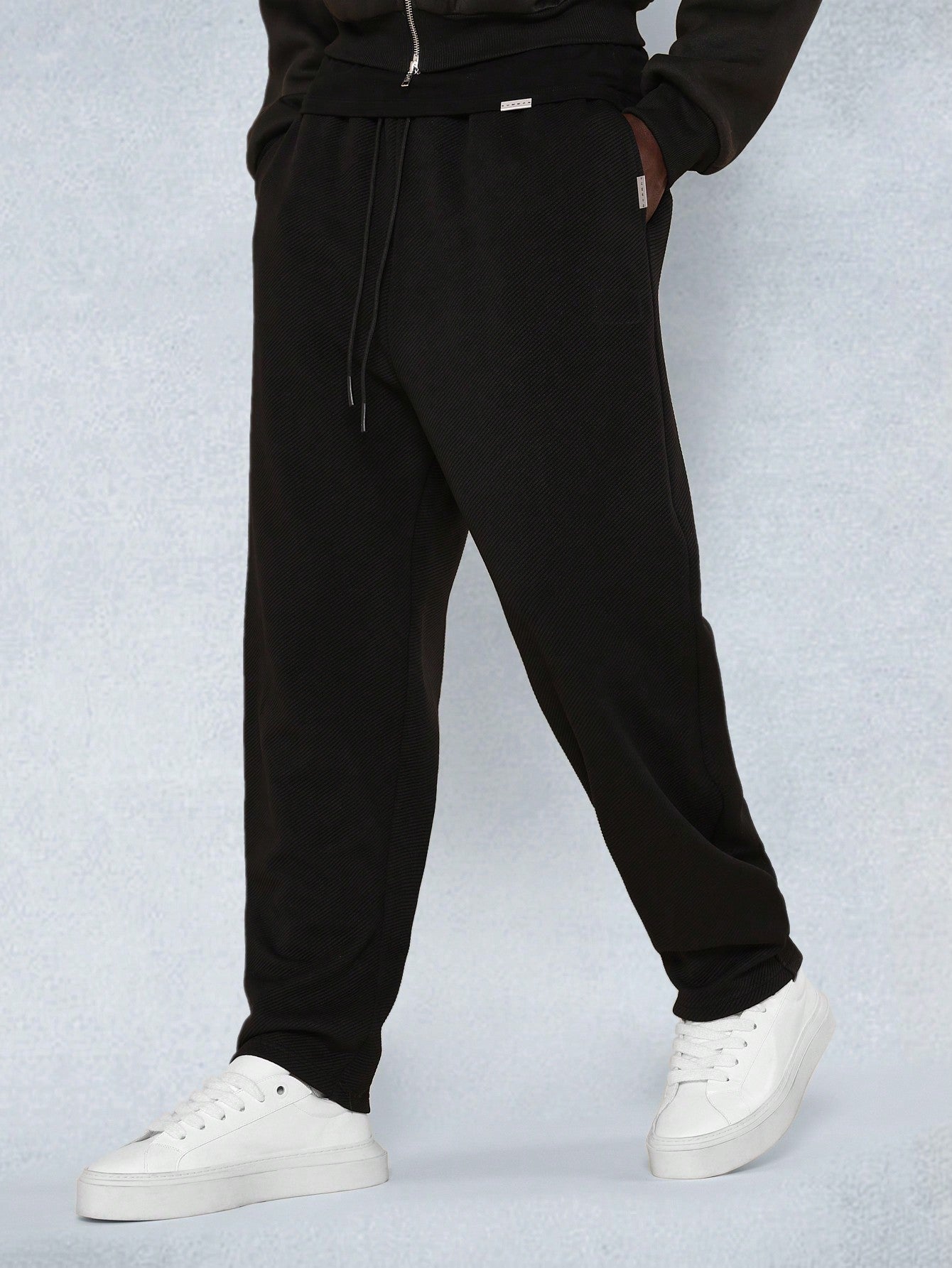 Straight Fit Textured Tapered Jogger