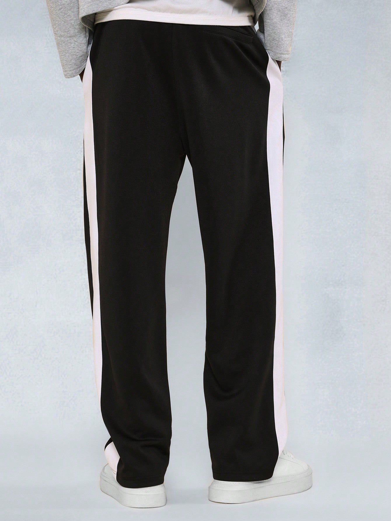 Drop Crotch Essential Sweatpants With Contrast Colour Side Panel