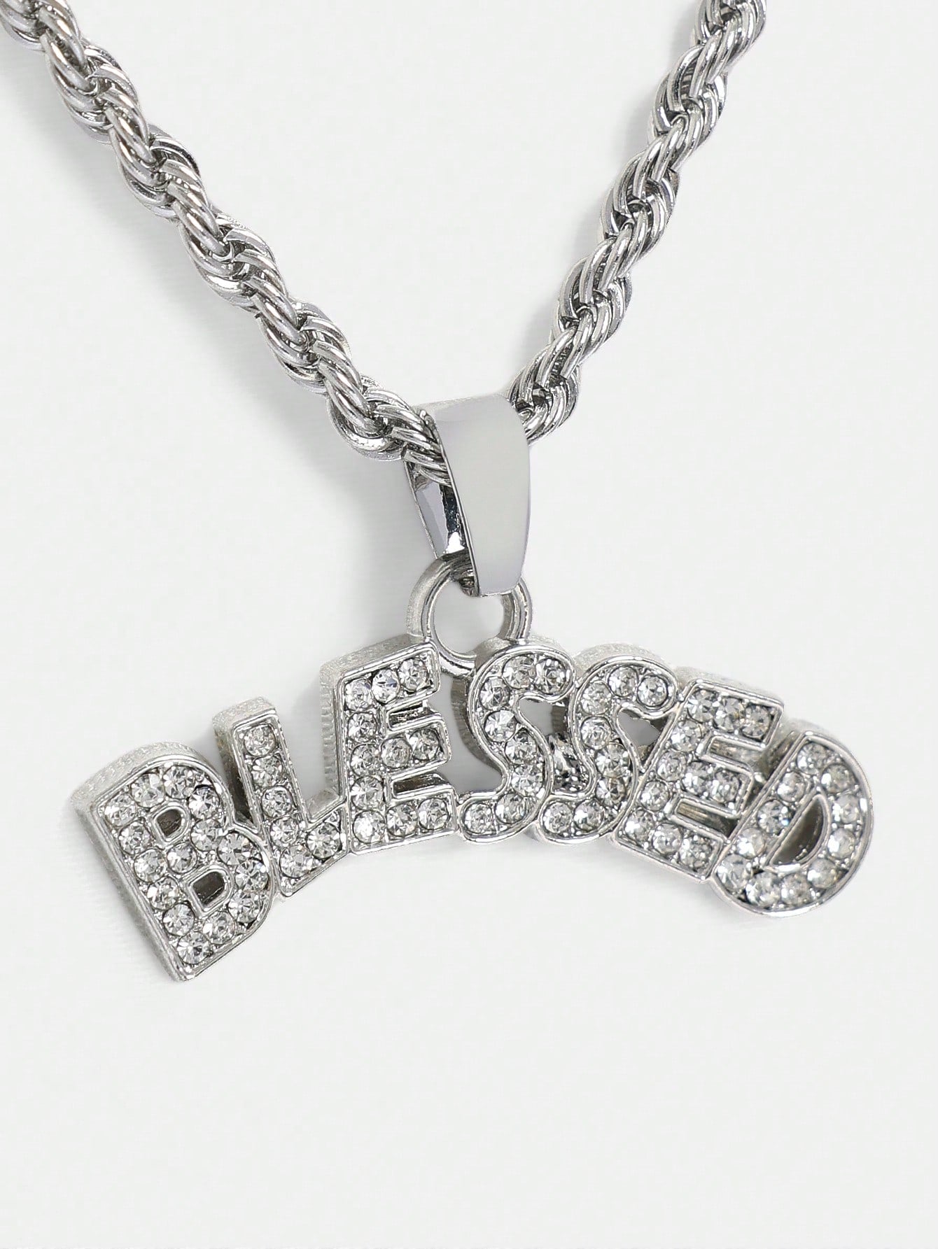 Men's Rhinestone Decorated Fashion Necklace