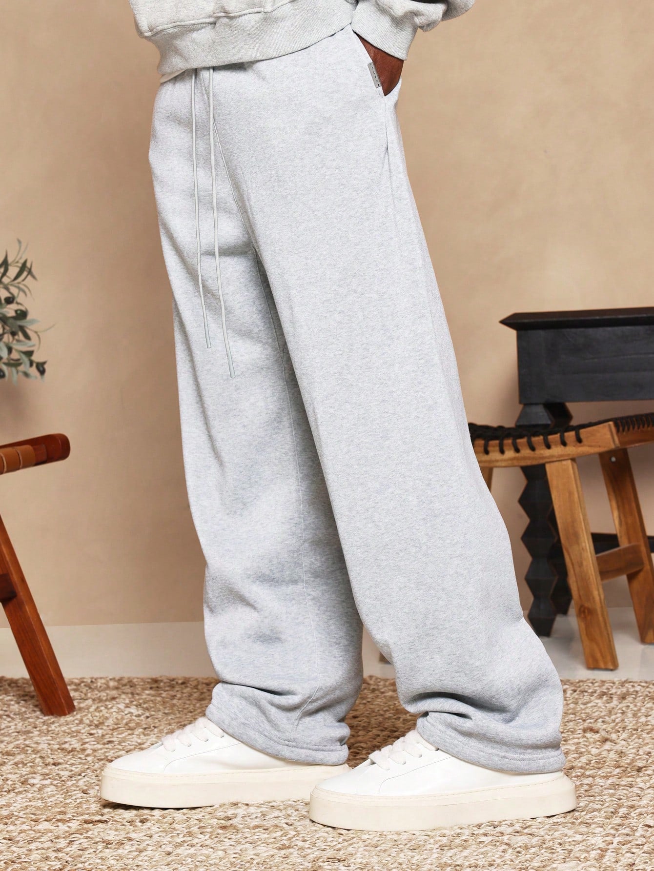 Straight Fit Essential Drop Crotch Jogger