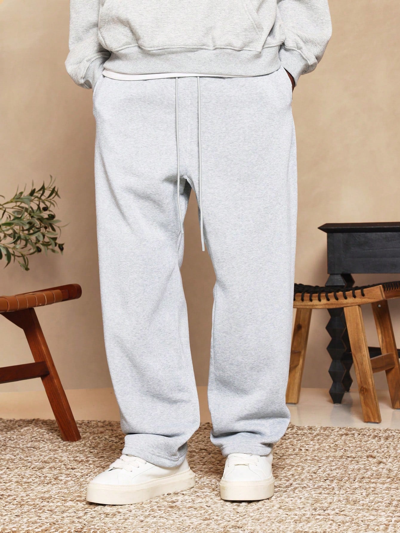 Straight Fit Essential Drop Crotch Jogger