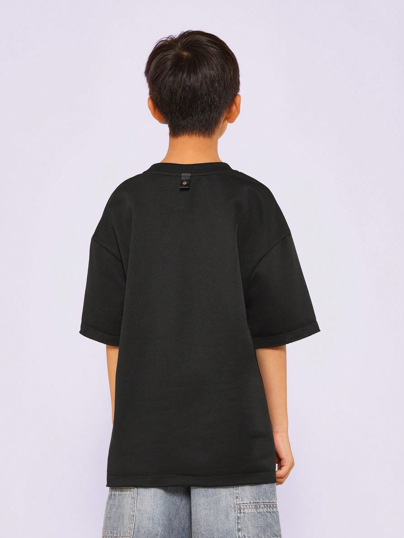 Tween Boys Oversized Fit Tee With Pocket And Graphic Print College Ready