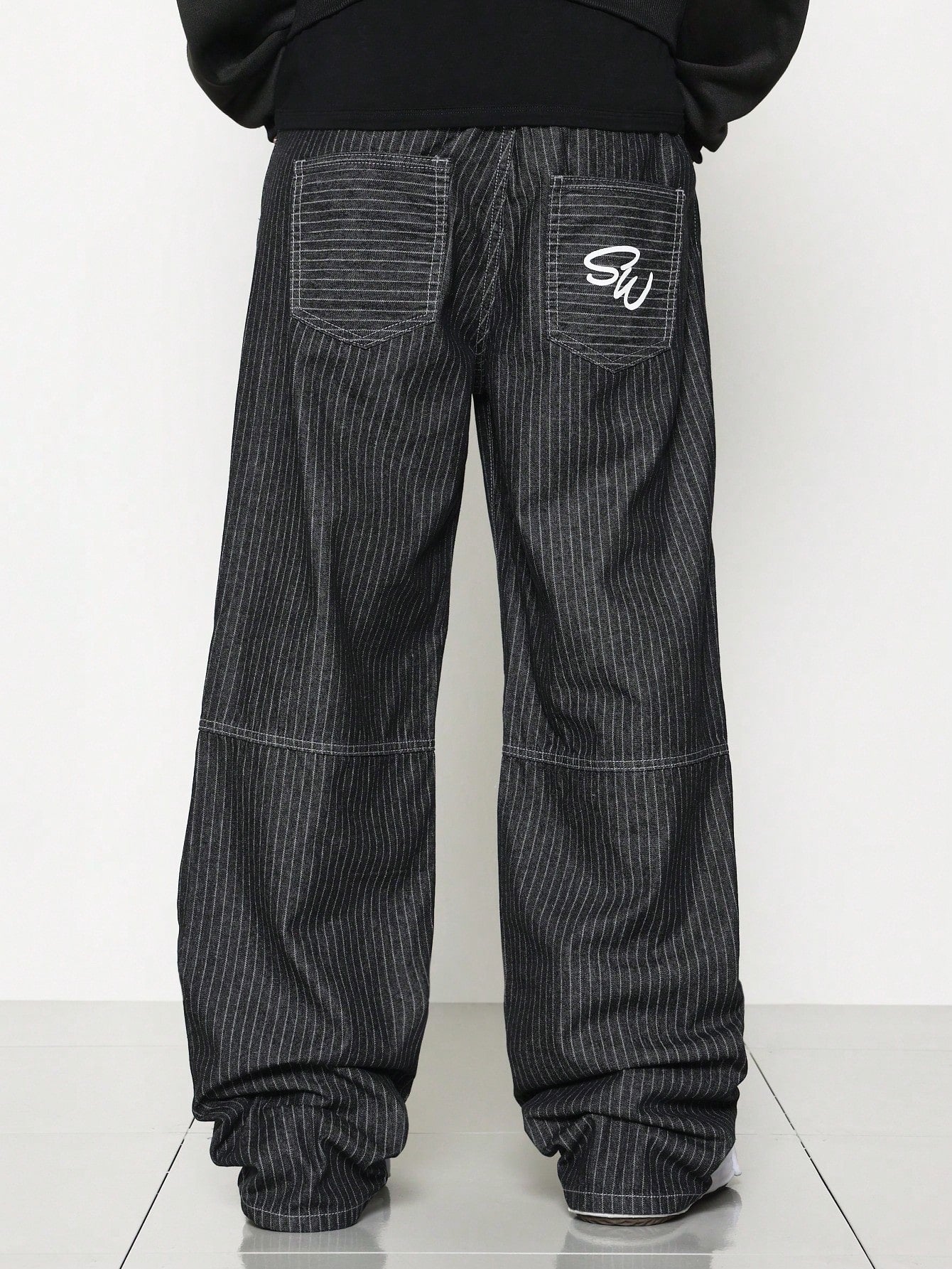 Straight Fit Stripe Jean