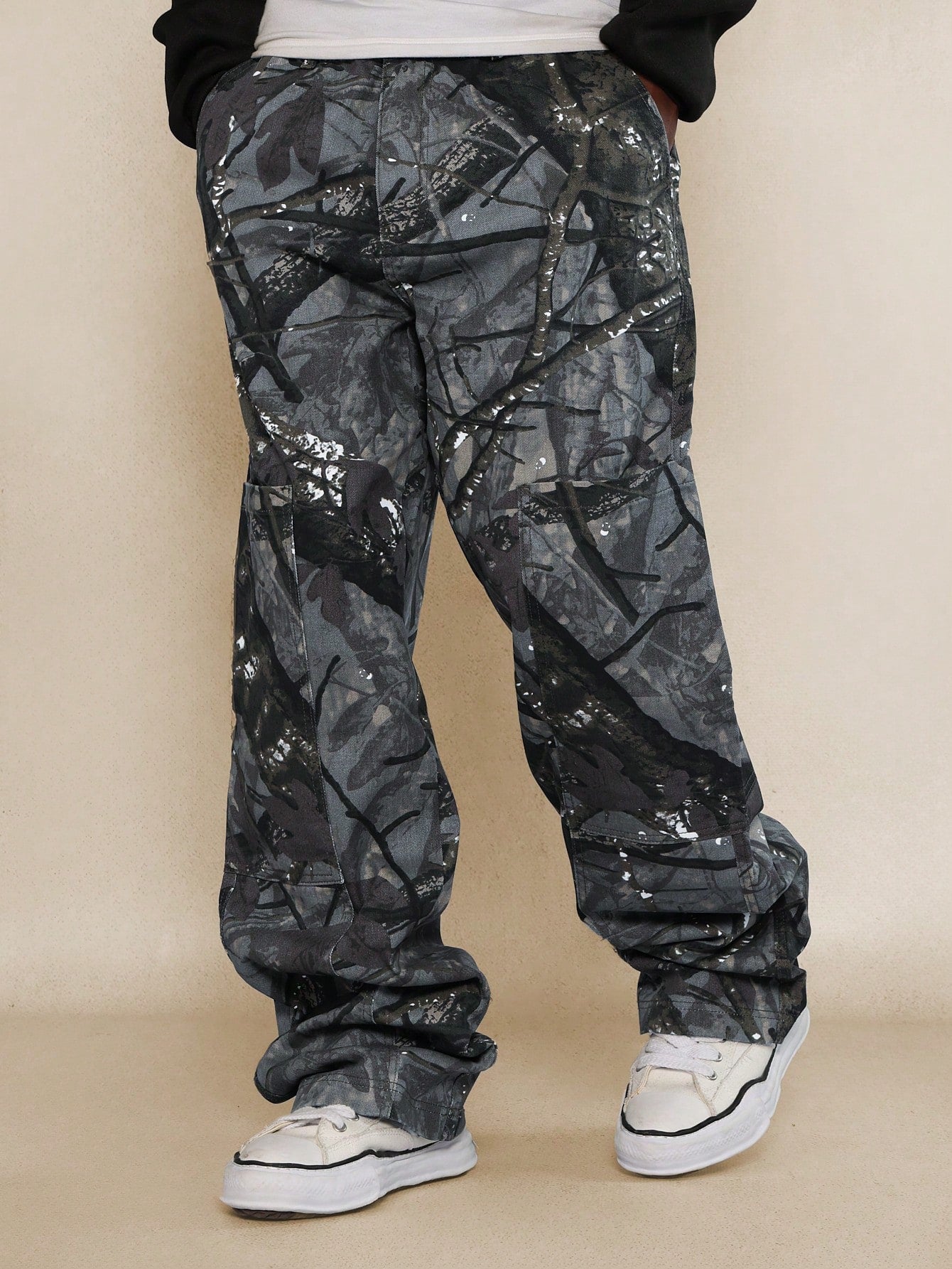 Loose Fit All Over Printed Cargo Pant