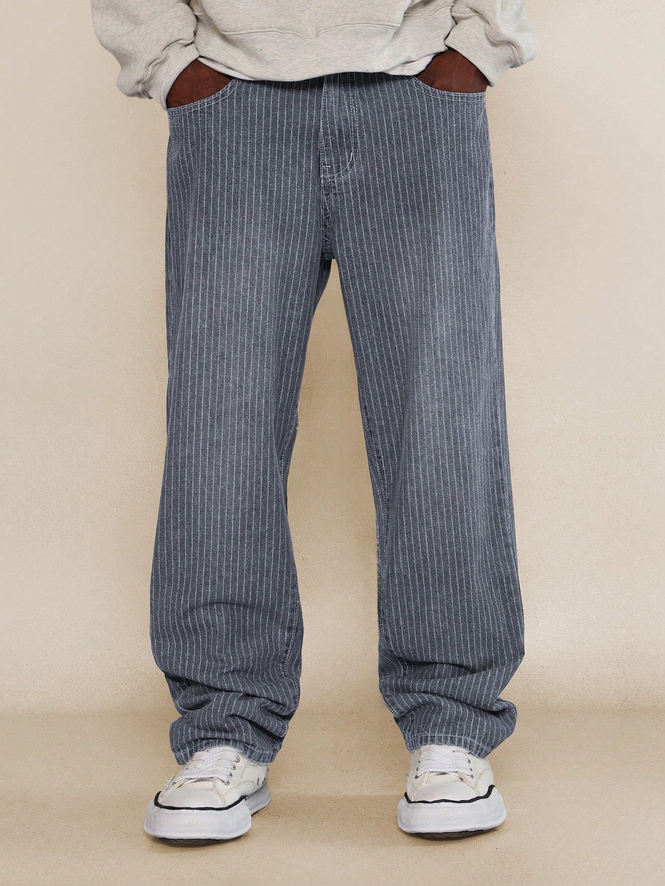 Straight Fit Stripe Jean