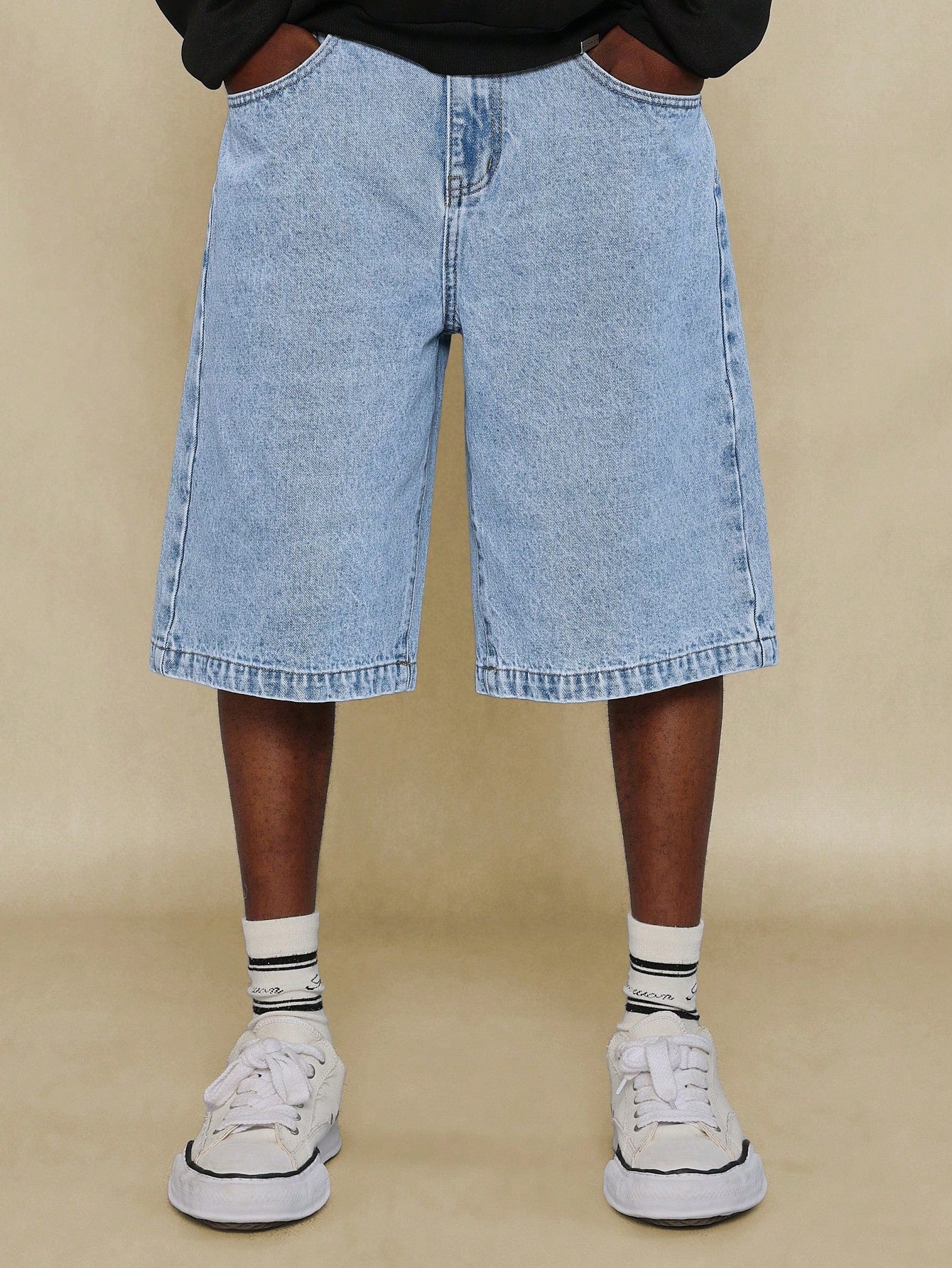 Washed Denim Jort