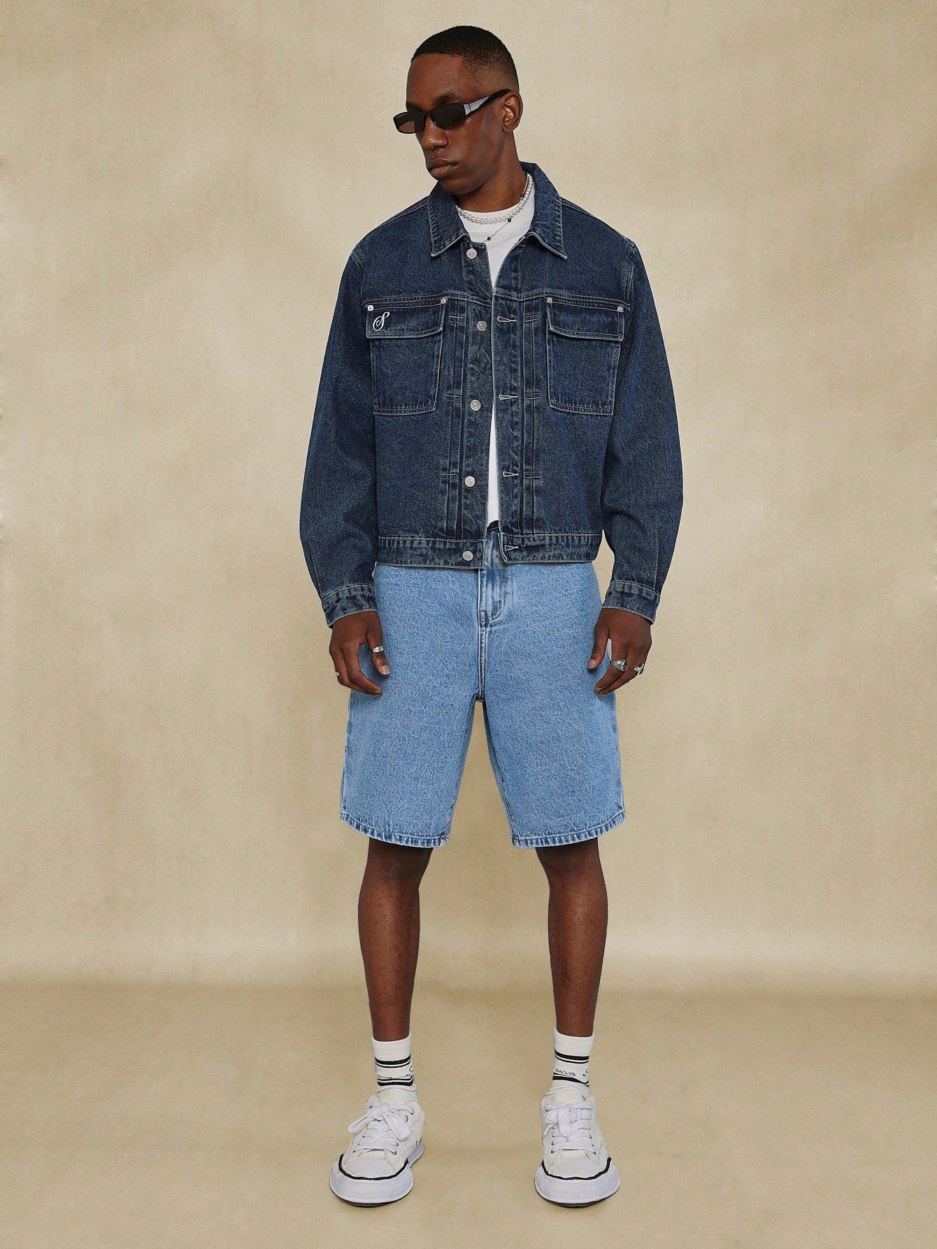 Washed Denim Short