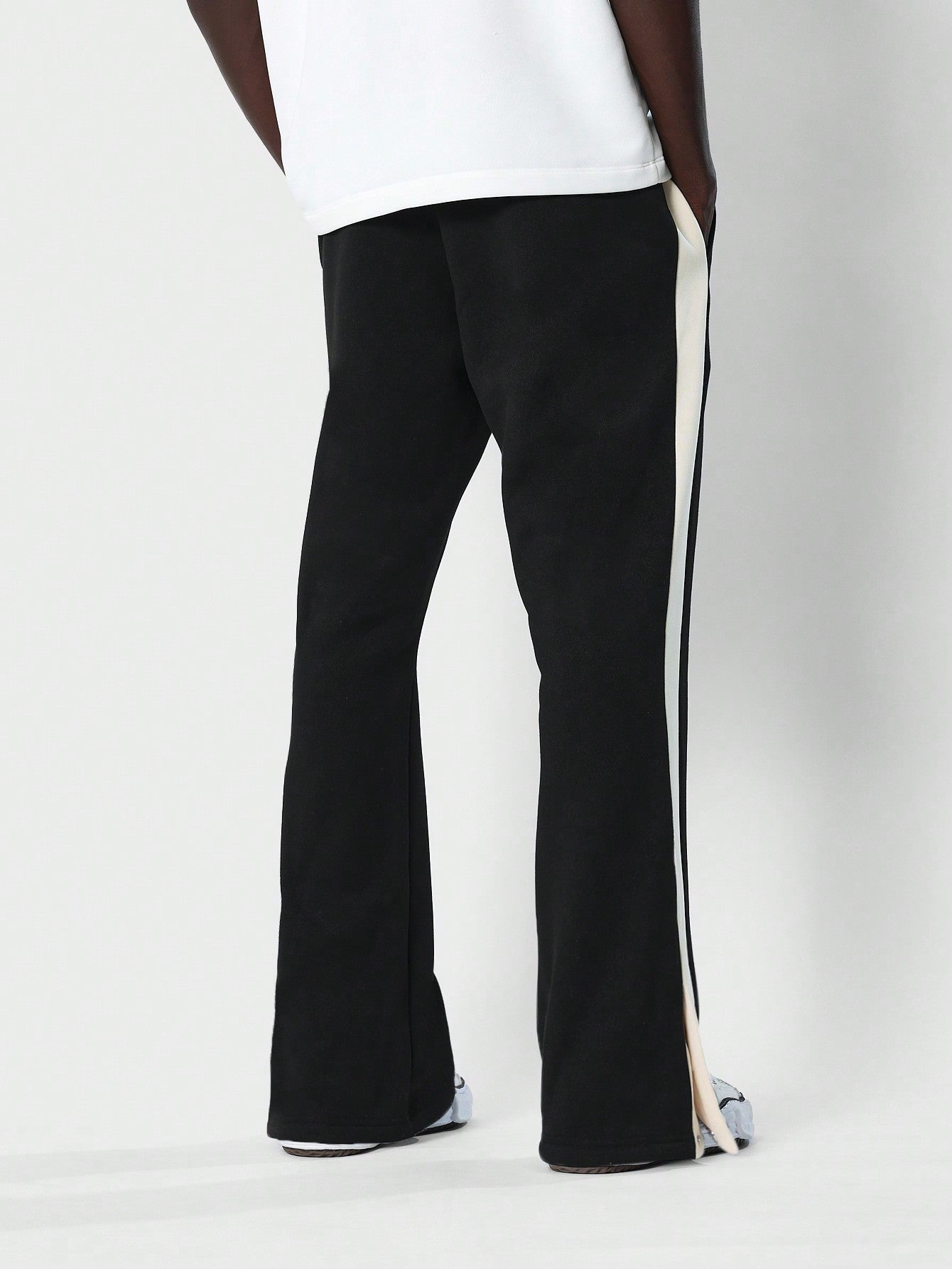 Flare Fit Color Blocked Popper Side Jogger