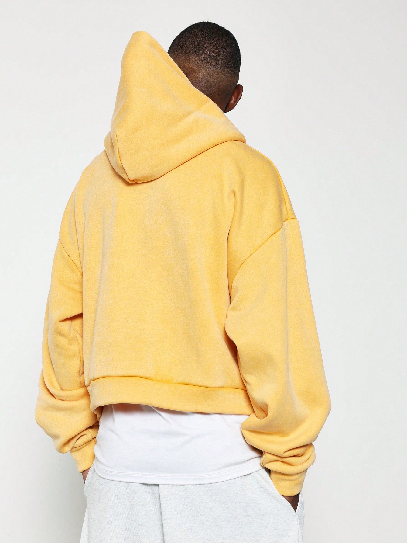 Overhead Cropped Washed Hoodie