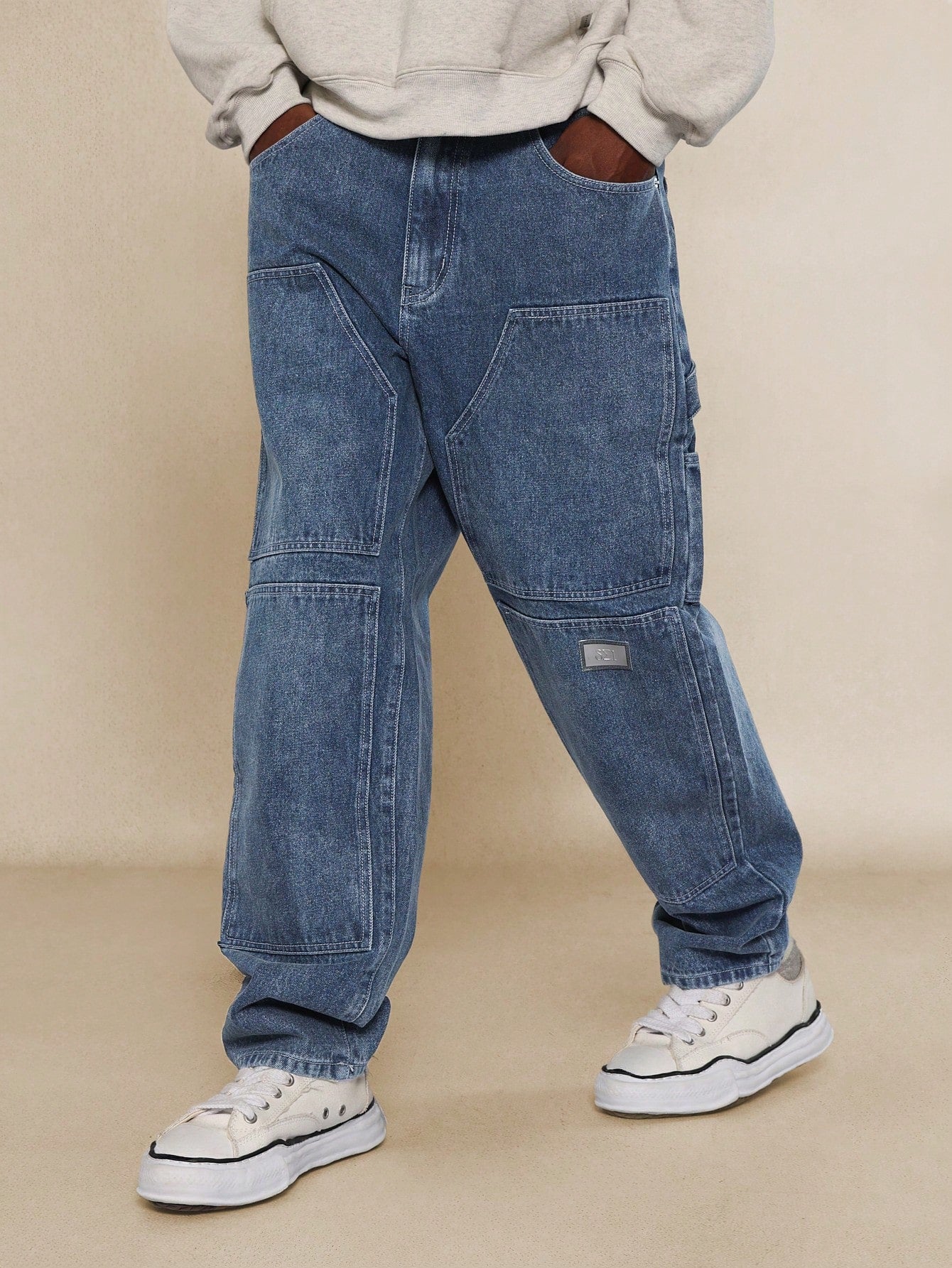 Straight Fit Washed Carpenter Jean