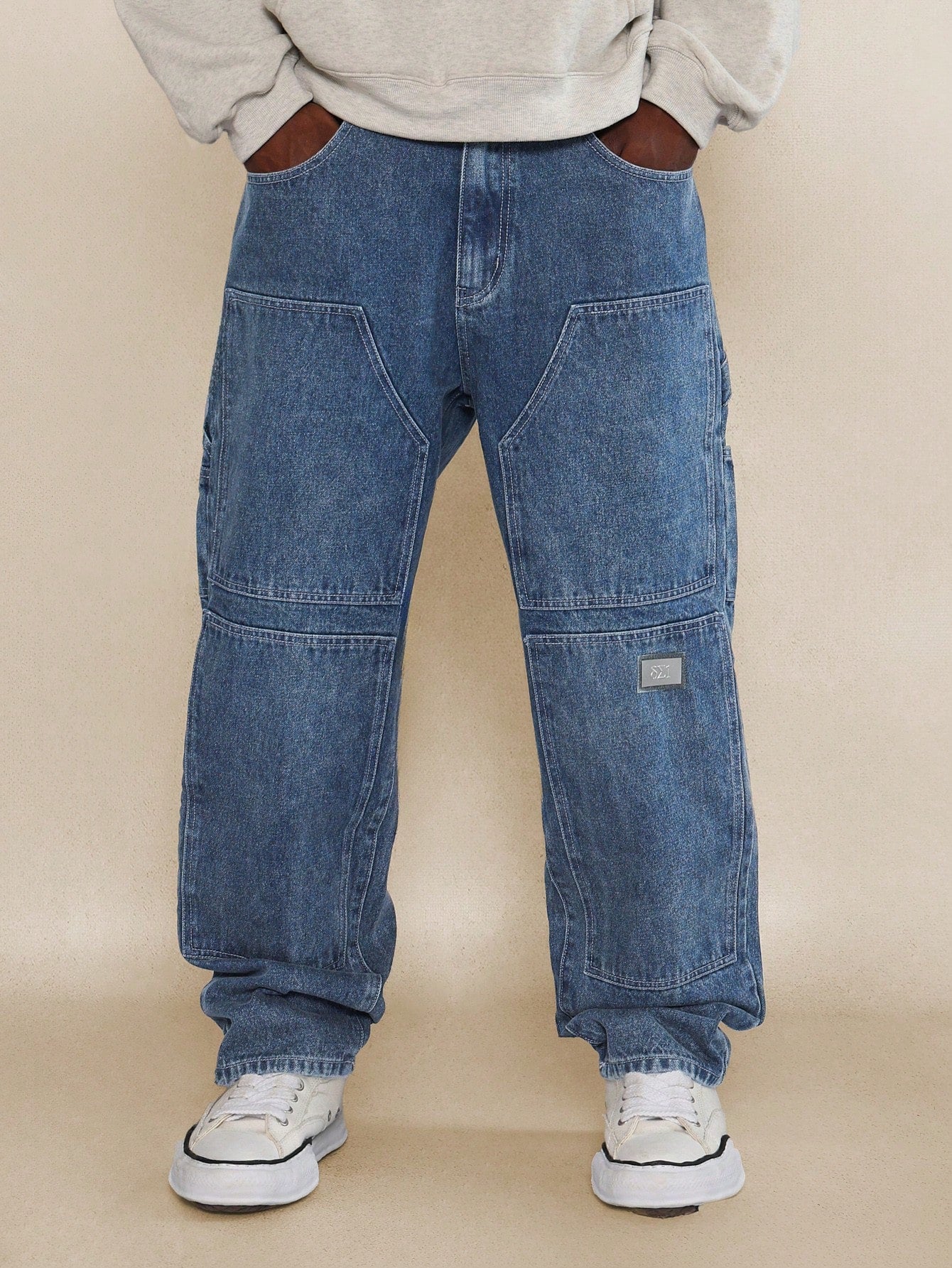 Straight Fit Washed Carpenter Jean