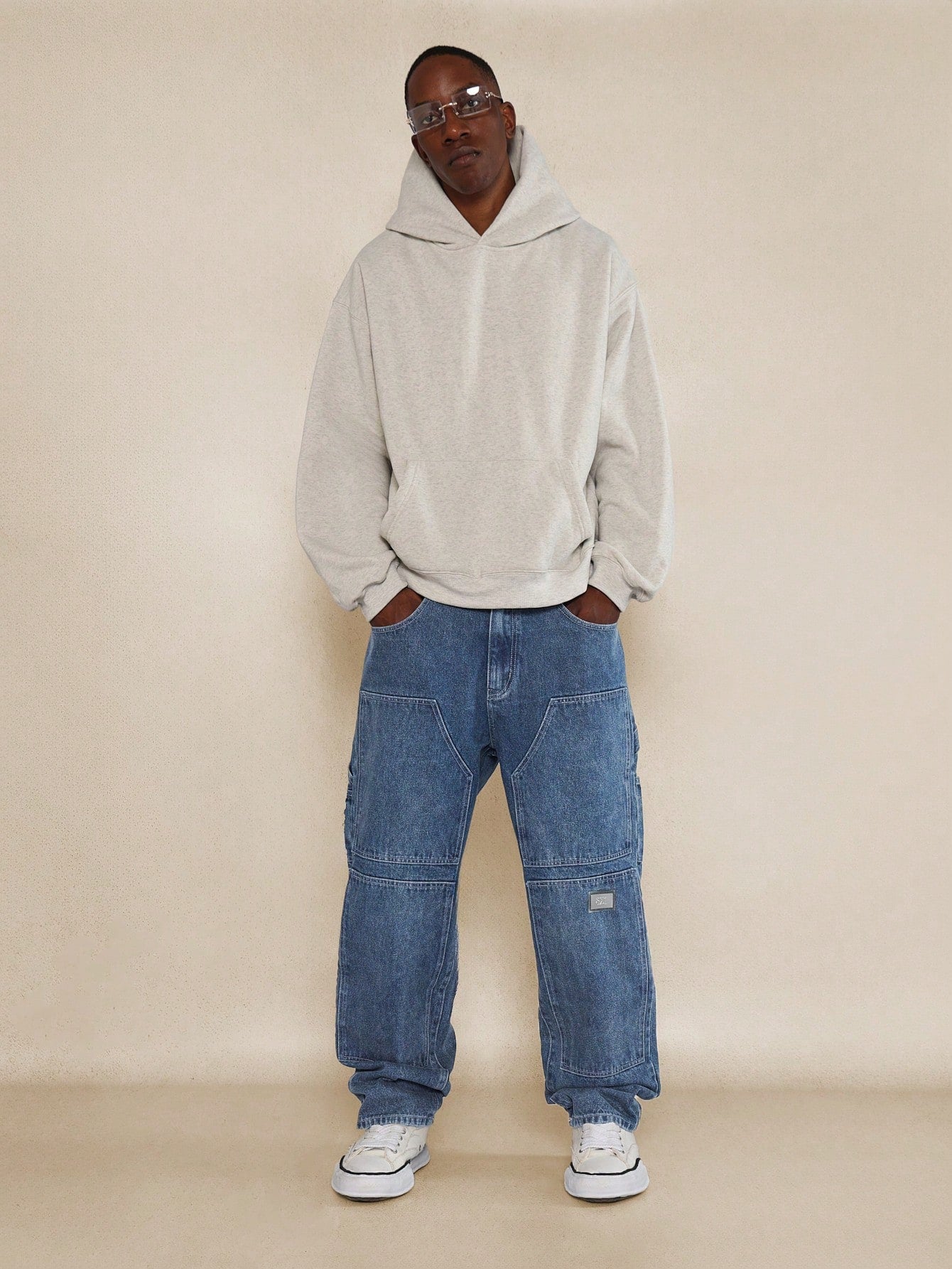 Straight Fit Washed Carpenter Jean