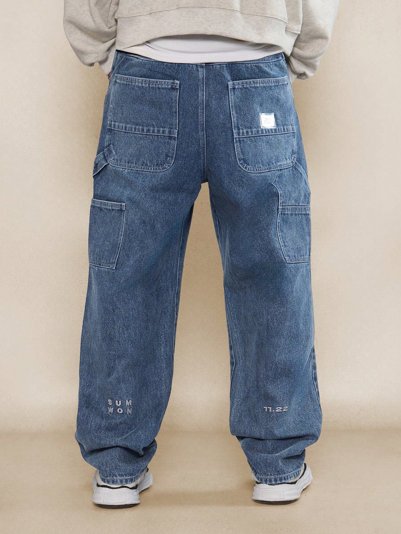 Straight Fit Washed Carpenter Jean