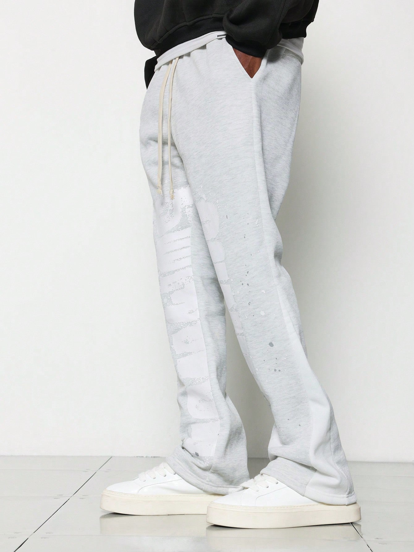 Flare Fit Jogger Pant With Front Graphic Print