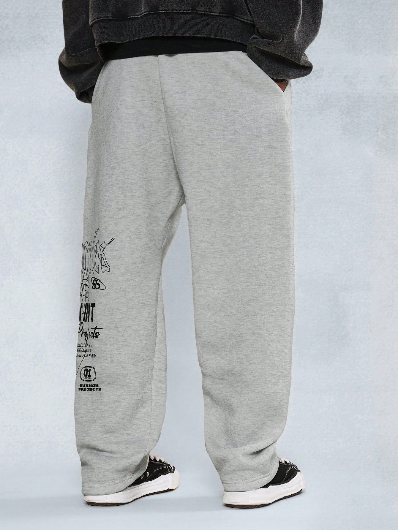 Loose Fit Drop Crotch Jogger With Los Angeles Graphic Print