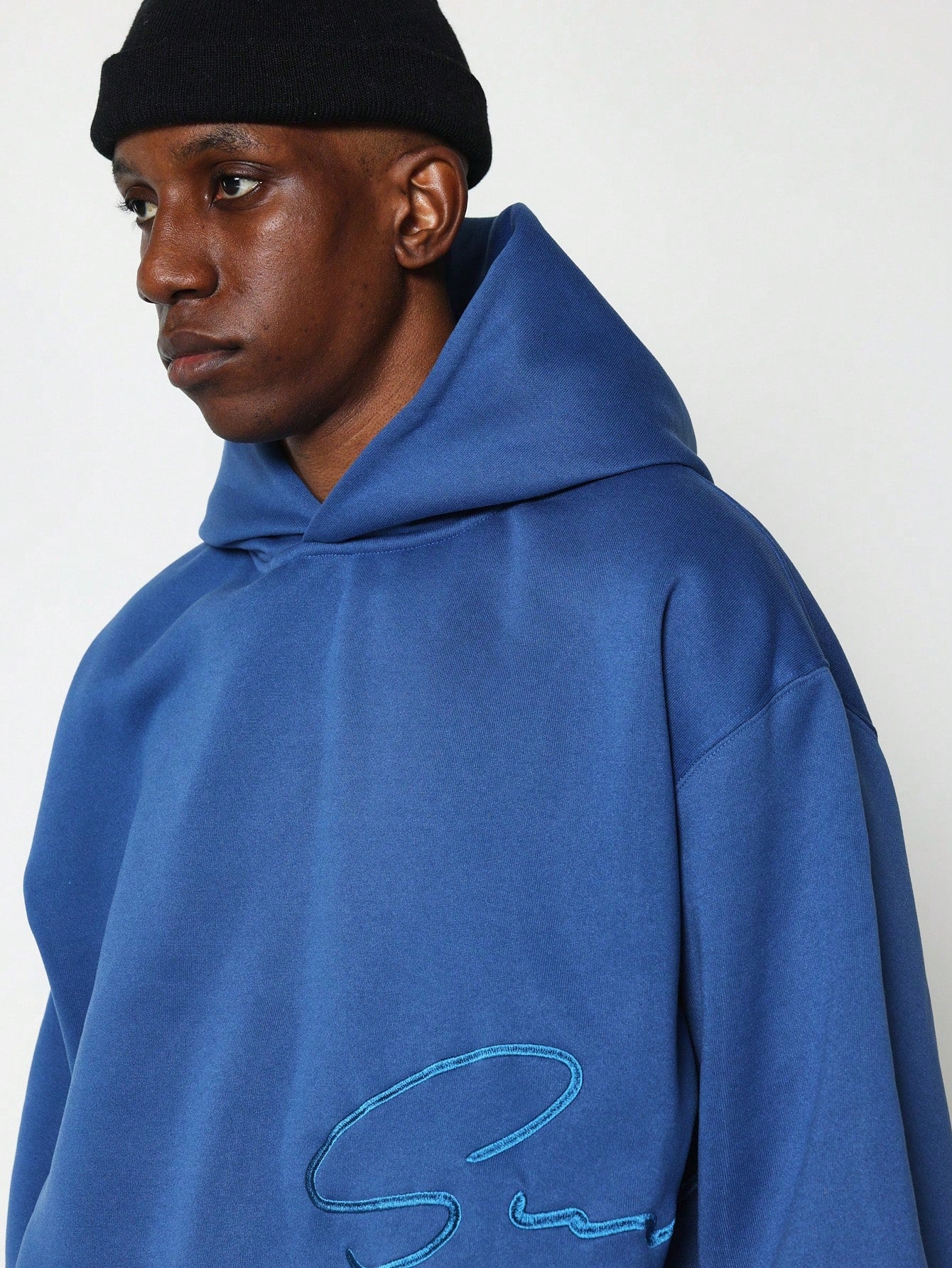 Regular Fit Overhead Hoodie With Signature Embroidery