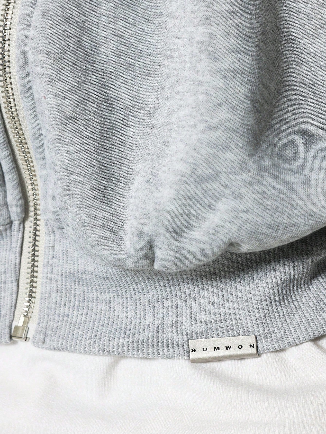 Crop Fit Essential Zip Through Hoodie