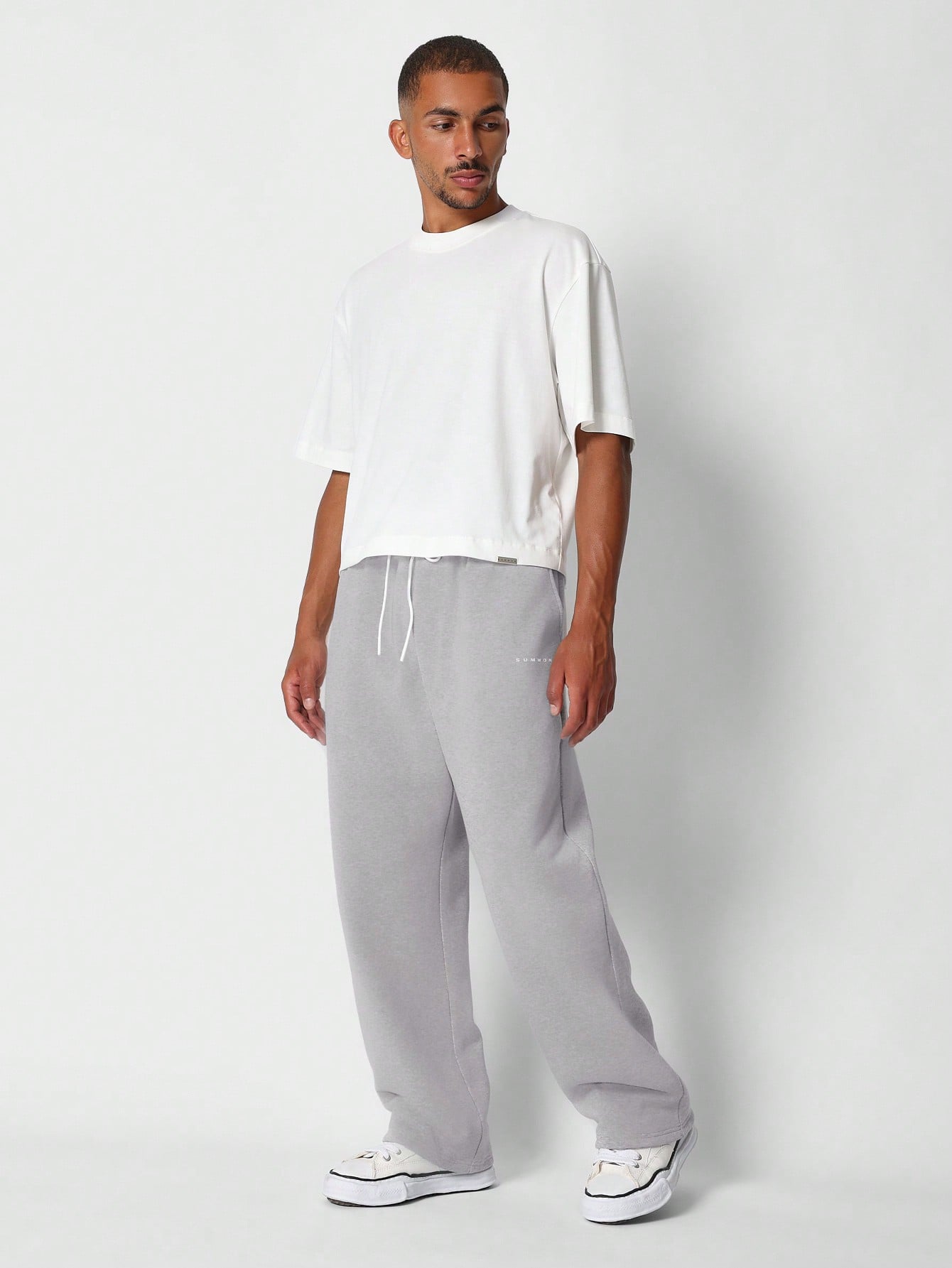 Drop Crotch Sweatpants With Drawcord