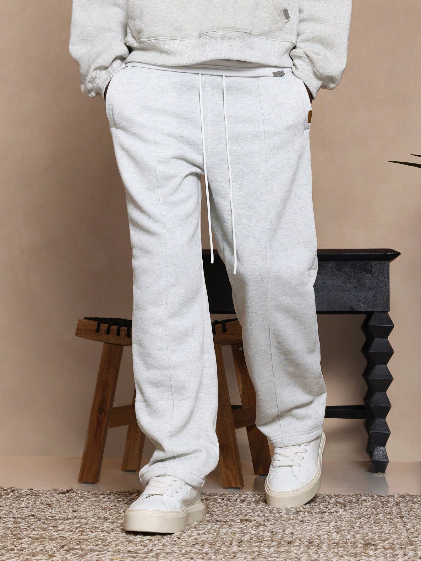 Straight Fit Pintuck Premium Heavyweight Essential Jogger