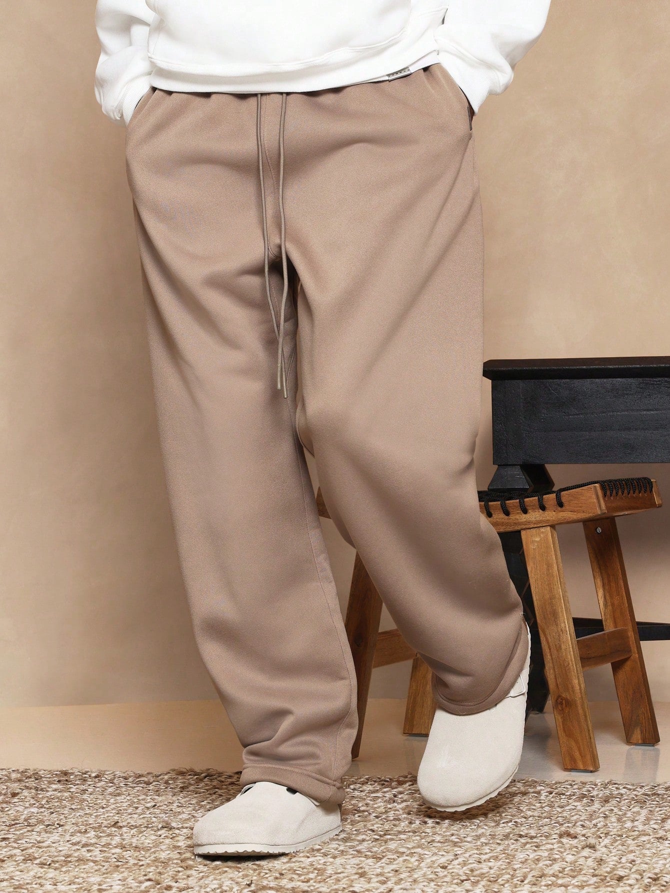 Straight Fit Essential Drop Crotch Jogger