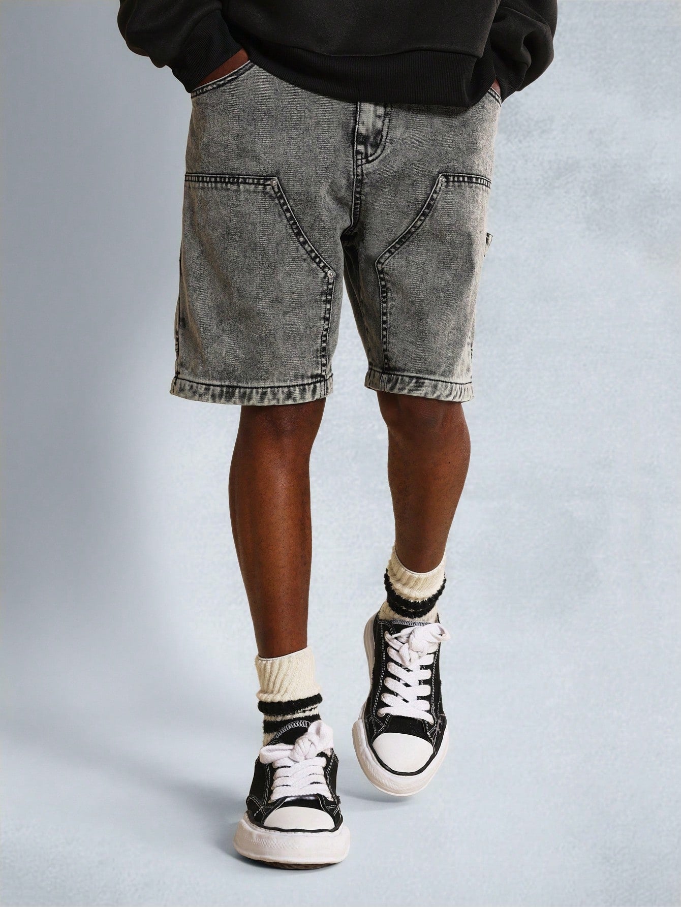 Washed Denim Carpenter Short