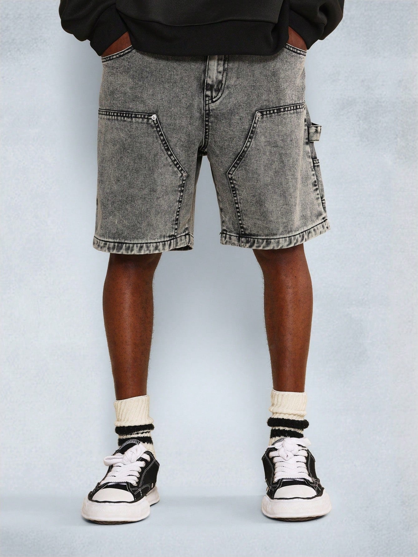 Washed Denim Carpenter Short