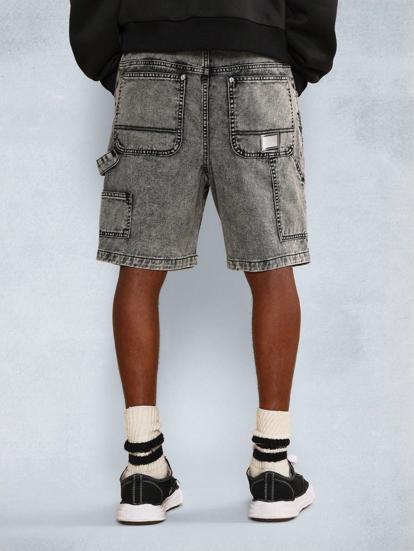 Washed Denim Carpenter Short