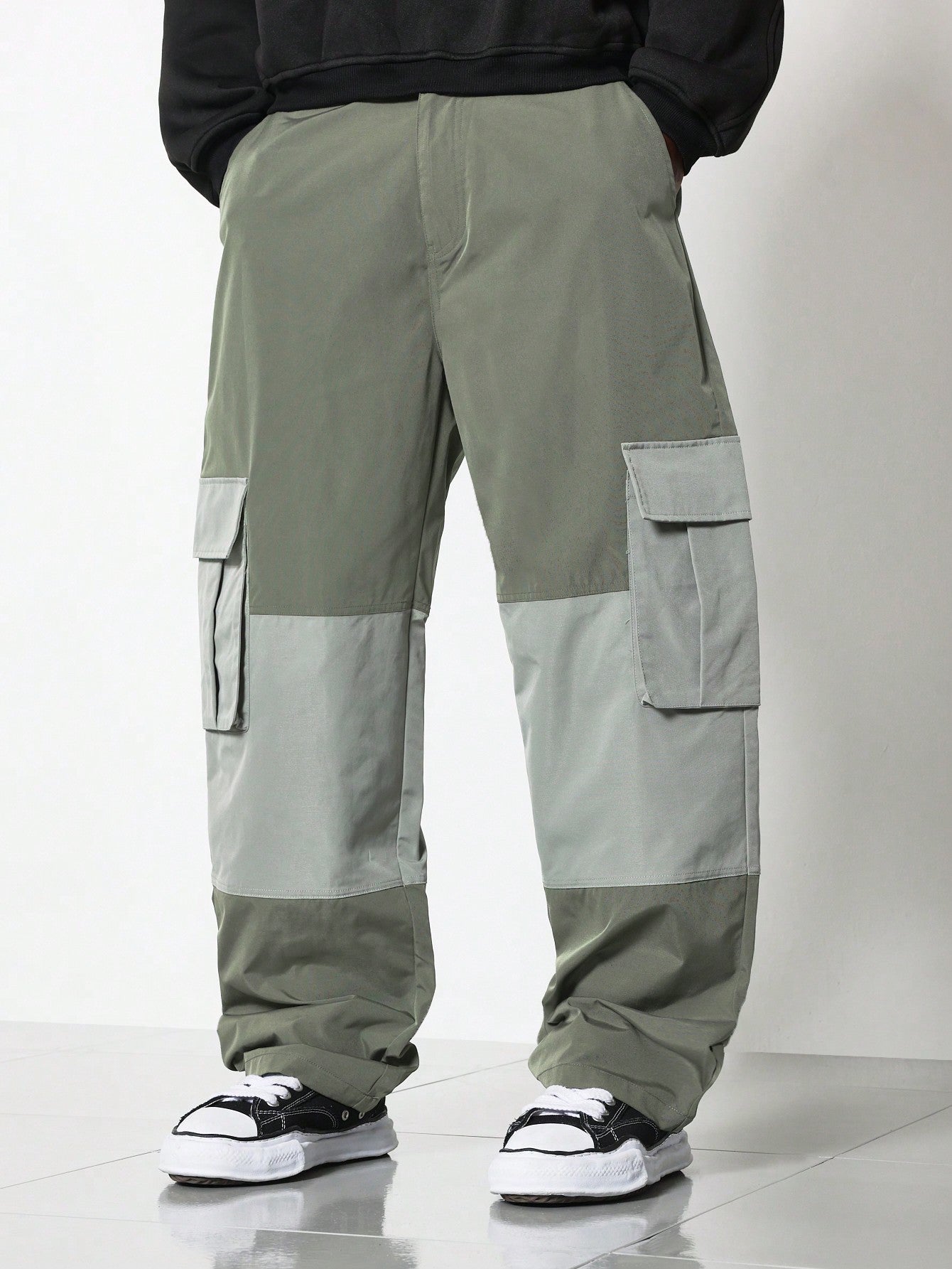 Colour Block Cargo Skater Pant