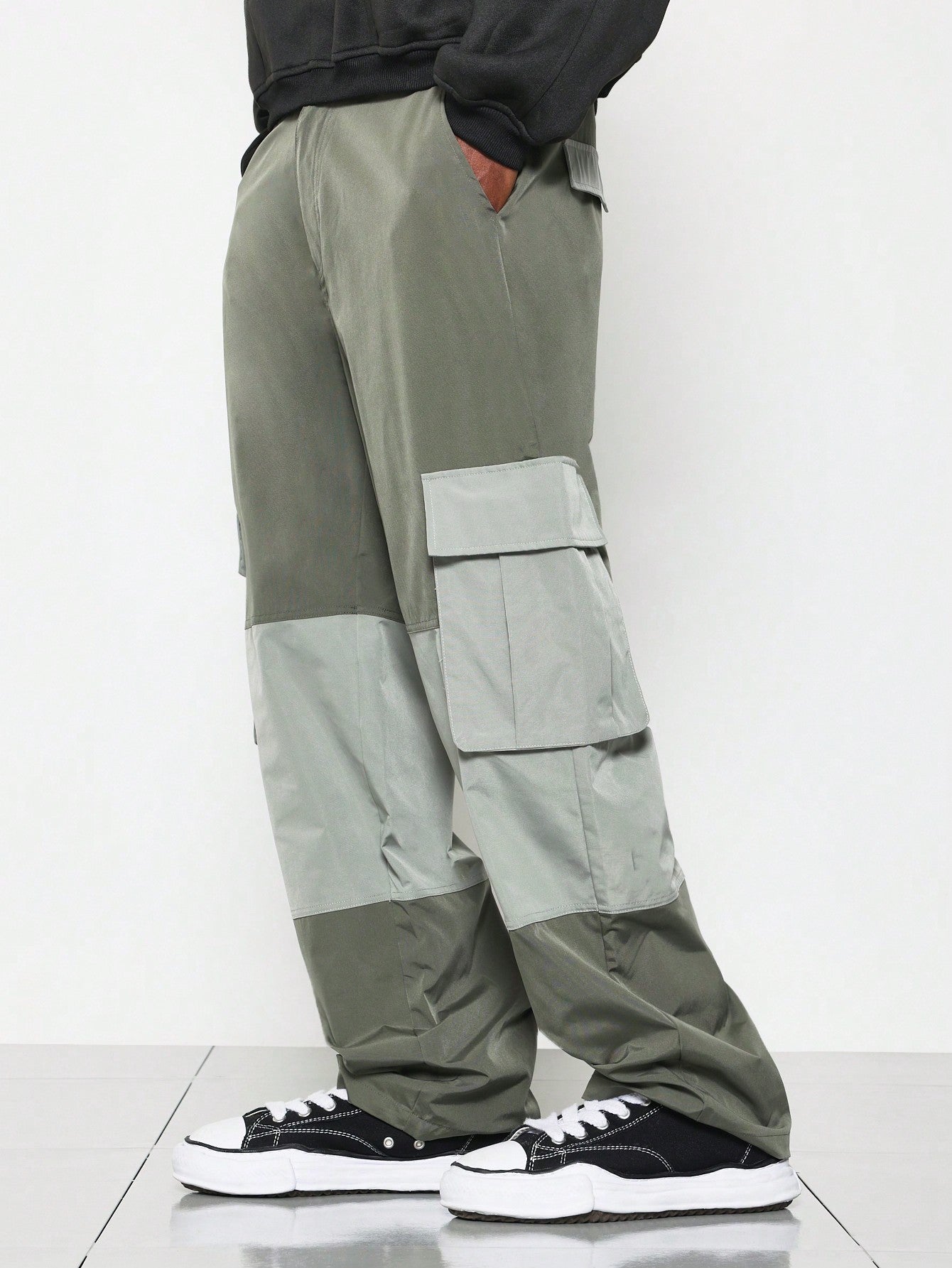 Colour Block Cargo Skater Pant