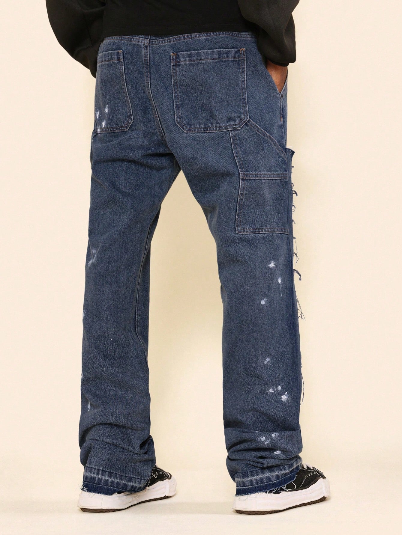 Flare Fit Jean With Splatter Paint And Side Panels