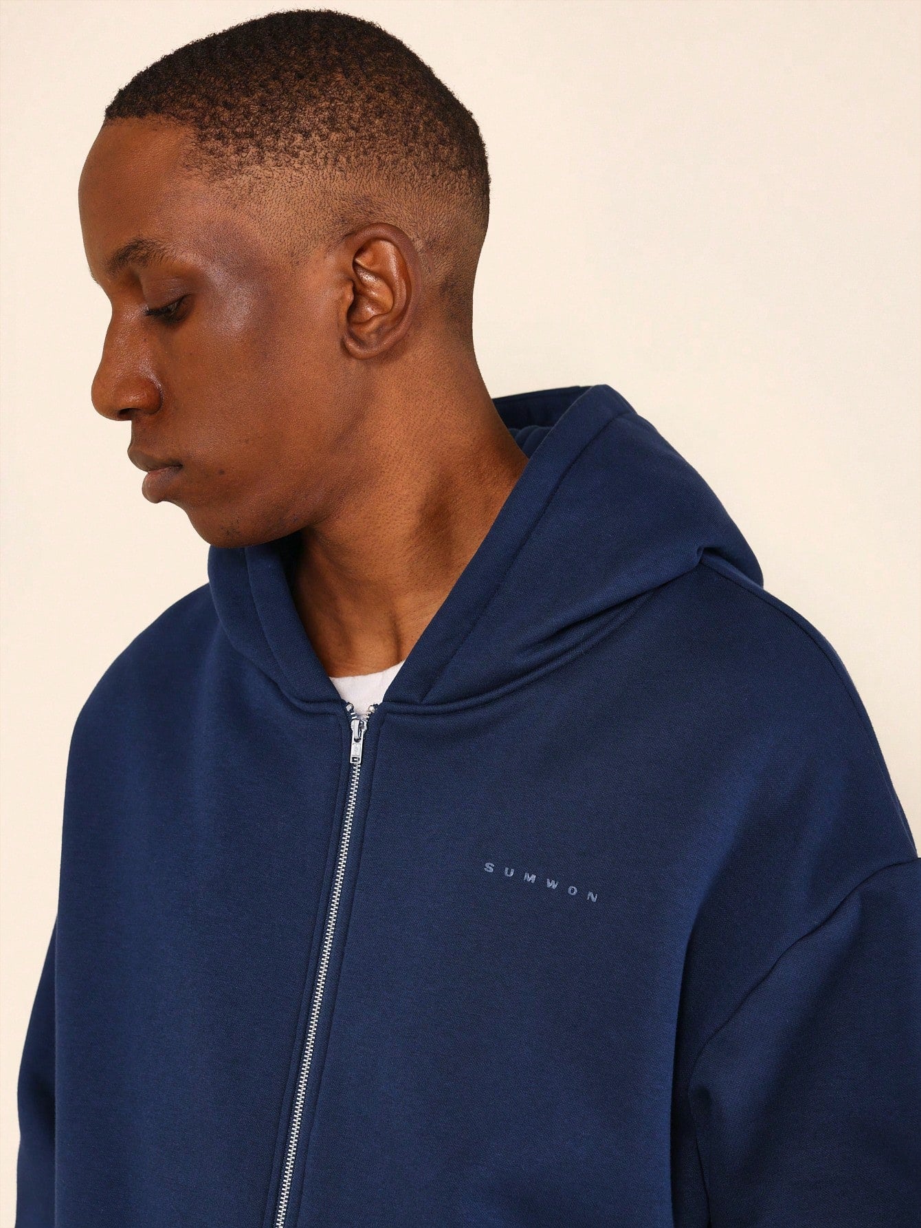 Regular Fit Super Premium Heavyweight Essential Heavyweight Zip Through Hoodie