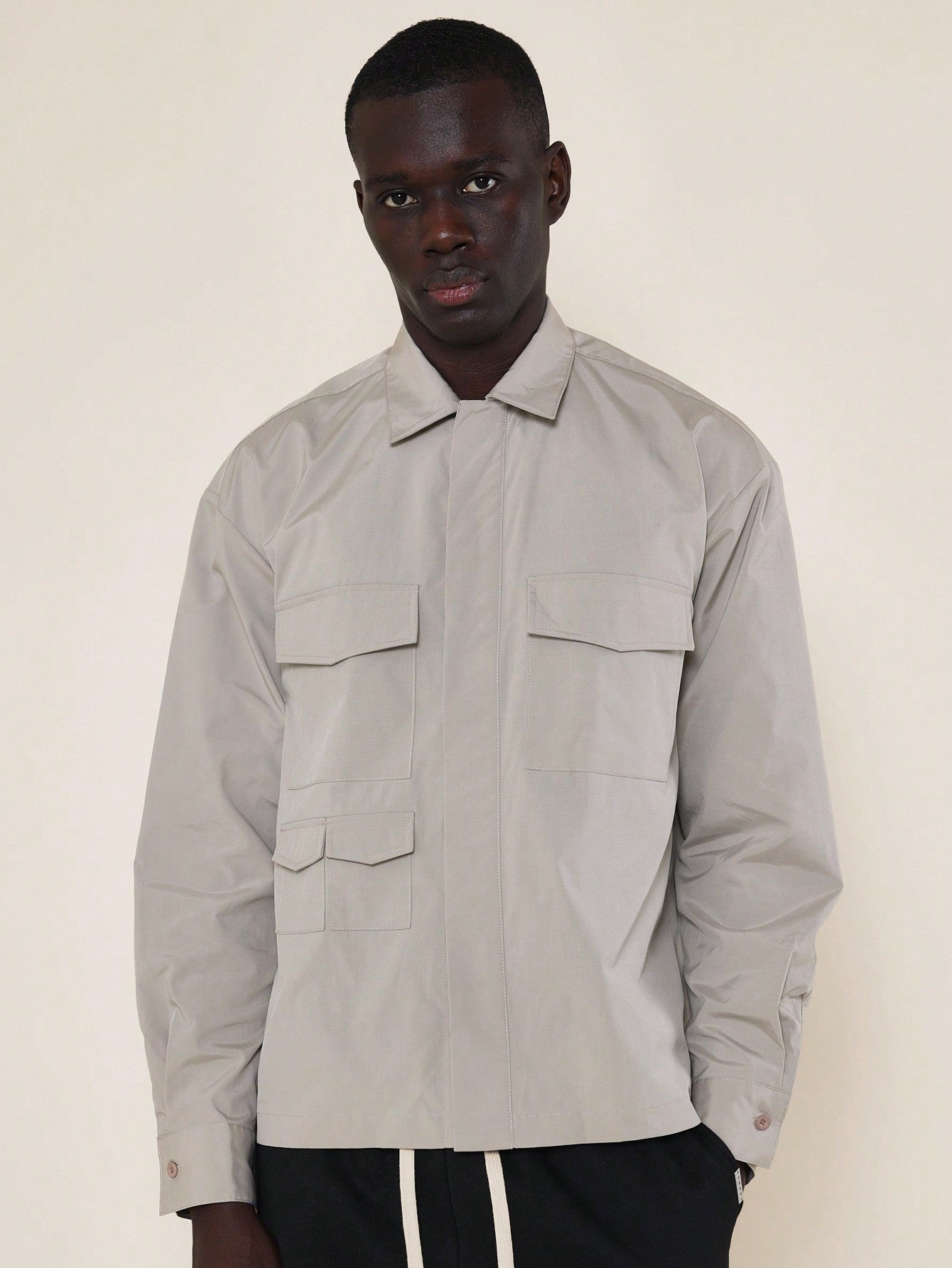 Regular Fit Nylon Utility Shirt