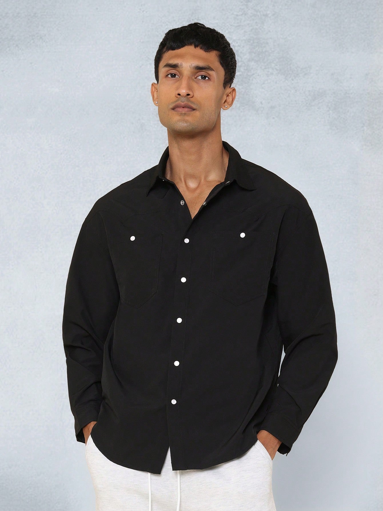 Regular Fit Western Poplin Shirt