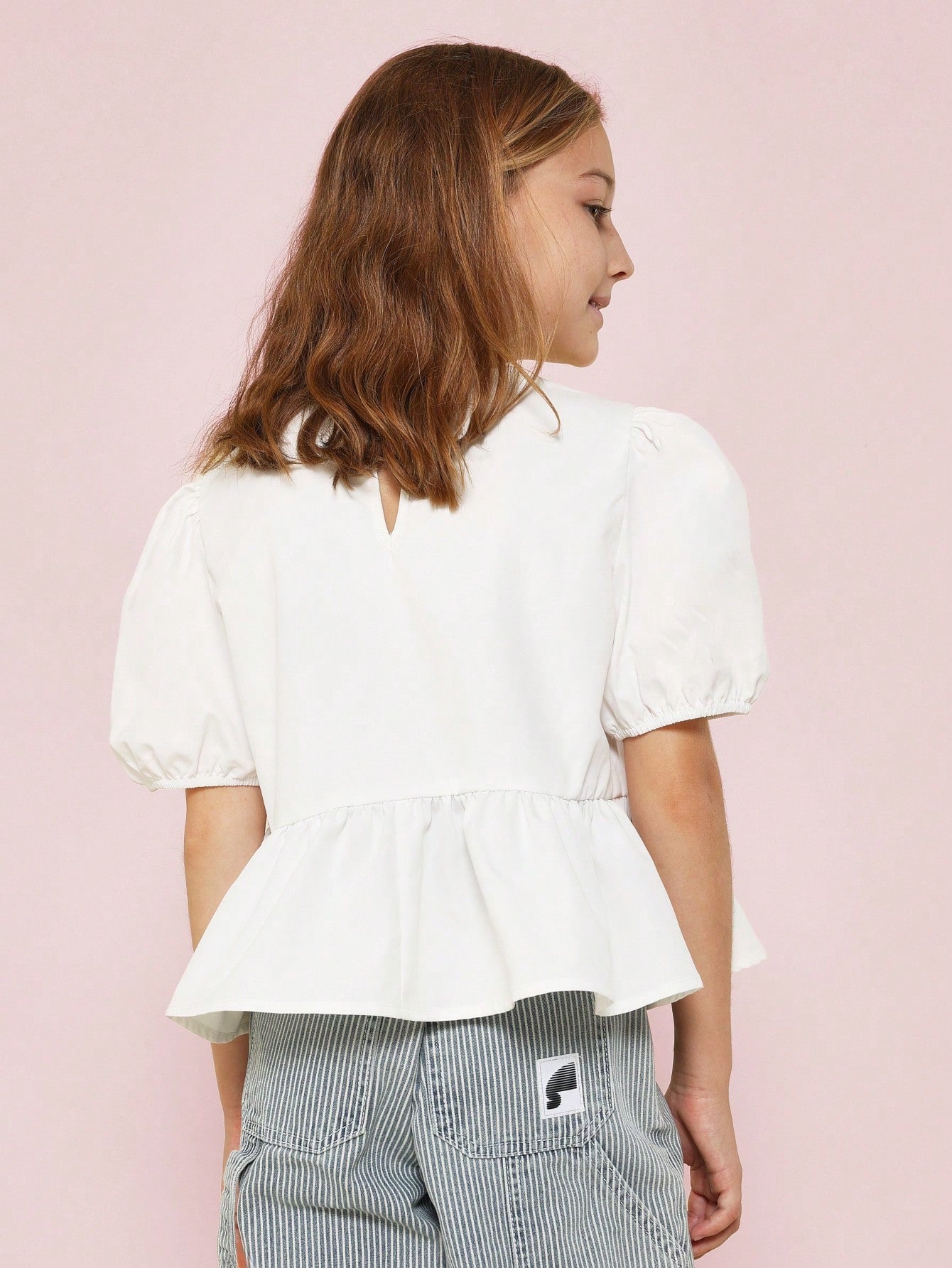 Tween Girls Puffball Blouse