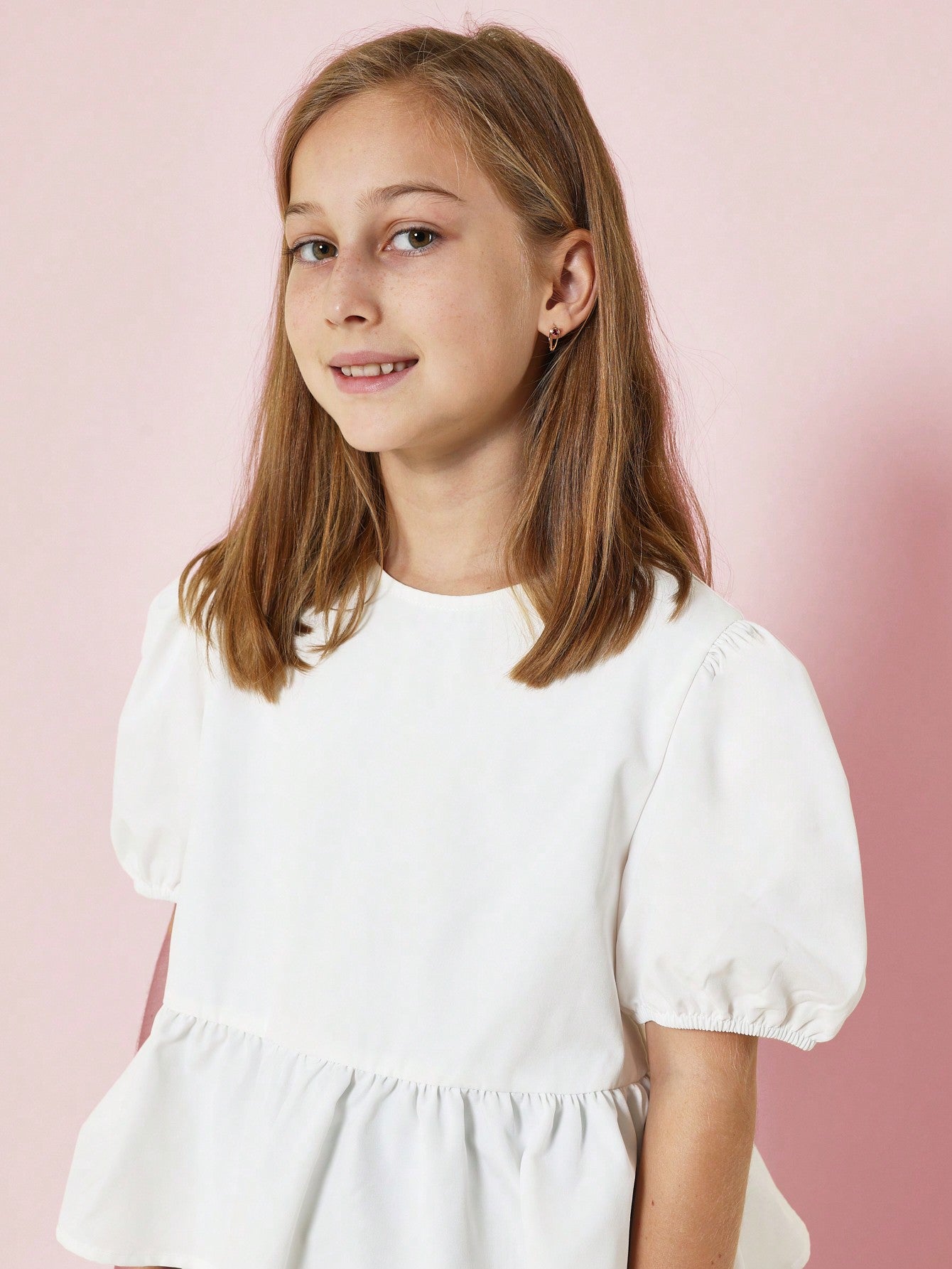 Tween Girls Puffball Blouse