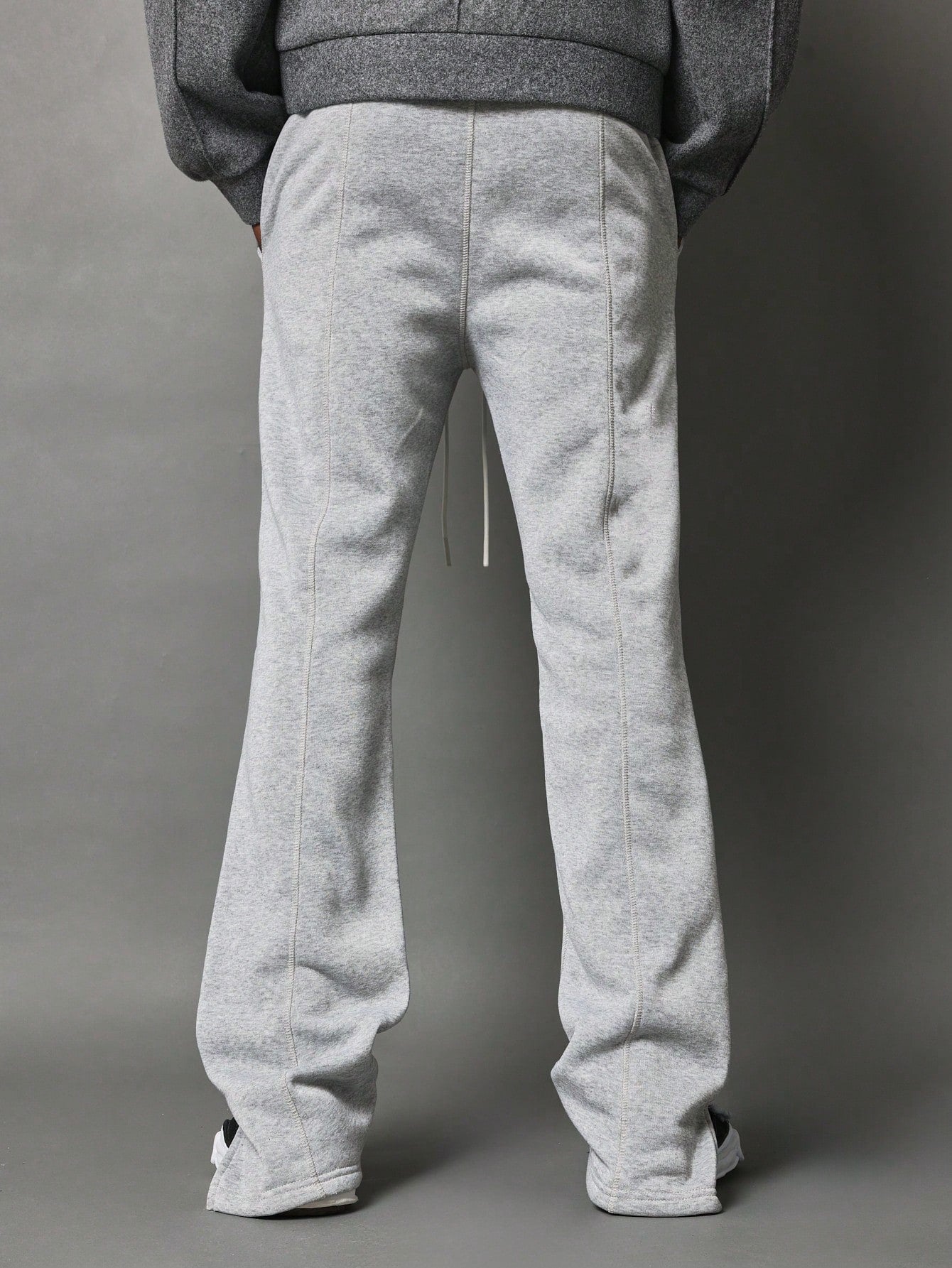 Flared Fit Washed Jogger With Split Hem